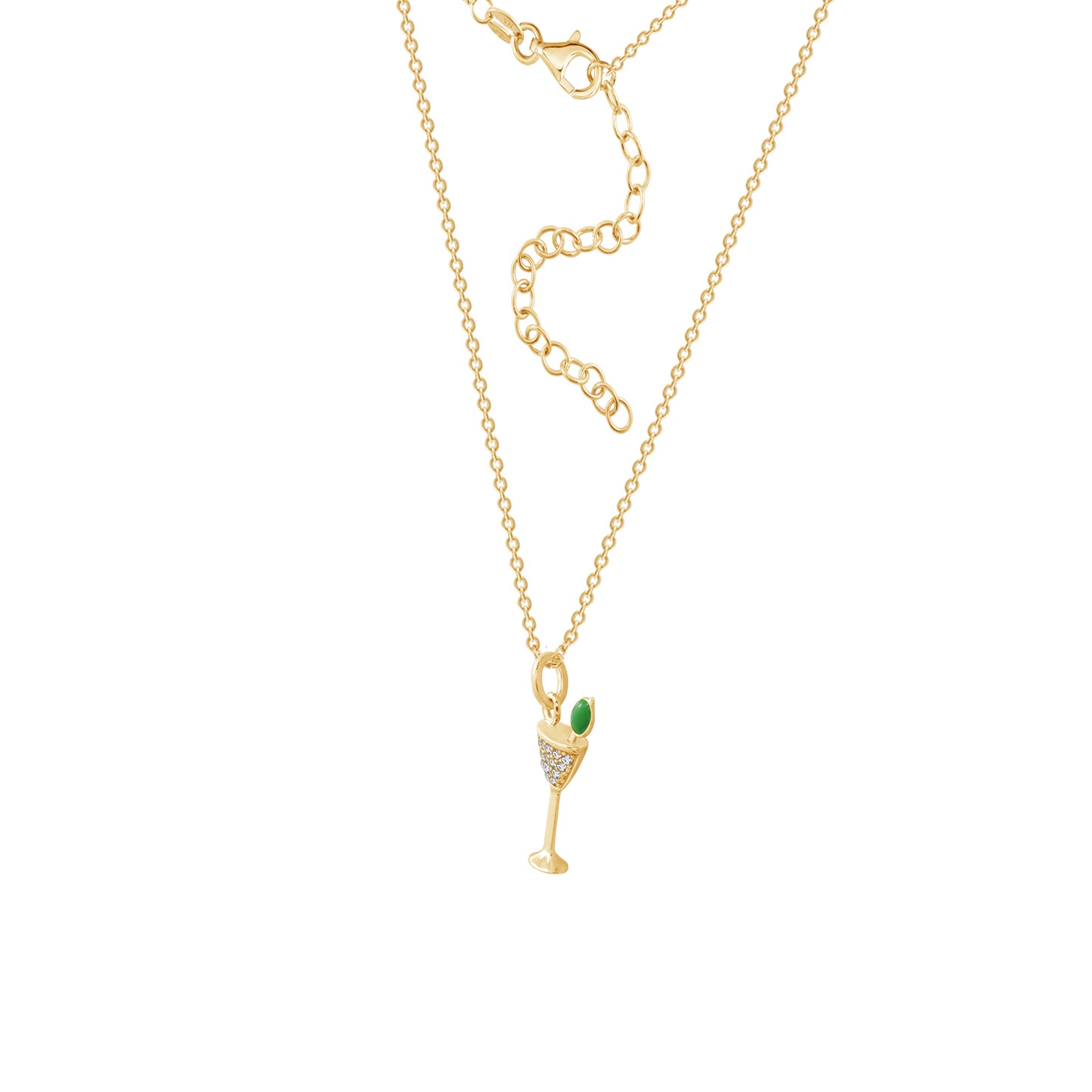 Marilyn Monroe Martini Glass Necklace