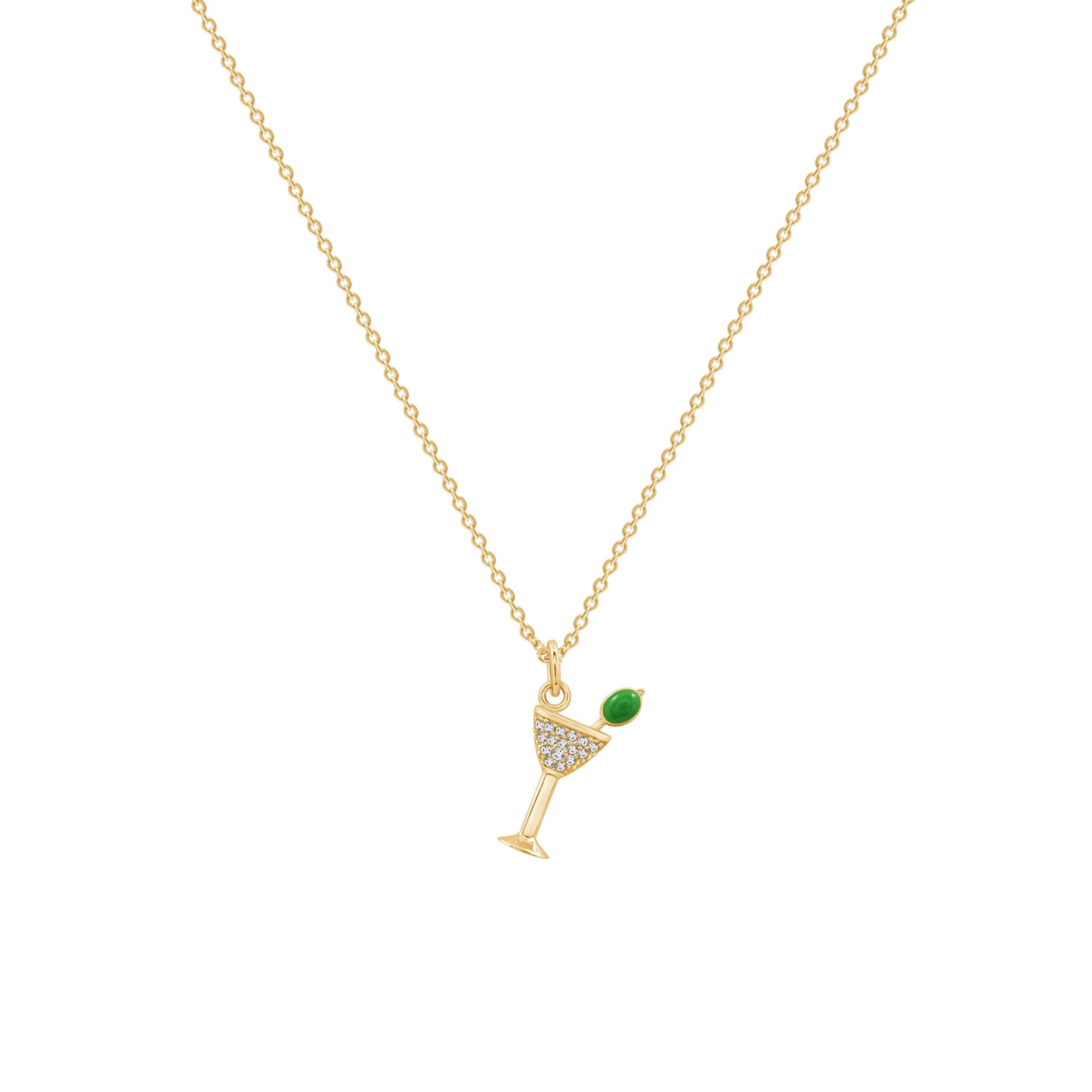 Marilyn Monroe Martini Glass Necklace