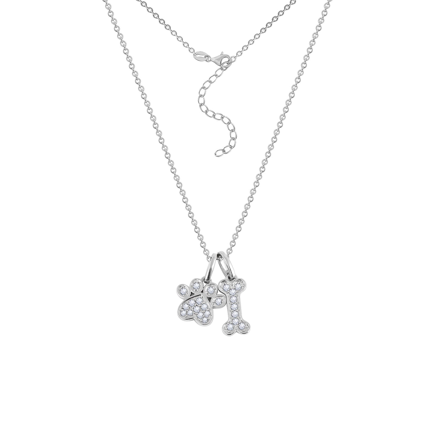 Diamonbliss Marilyn Paw & Bone Necklace