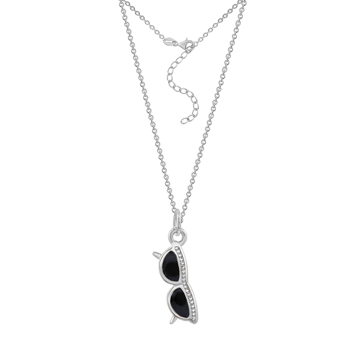 Diamonbliss Marilyn Monroe Black Sunglasses Charm, 16" + 2" extender