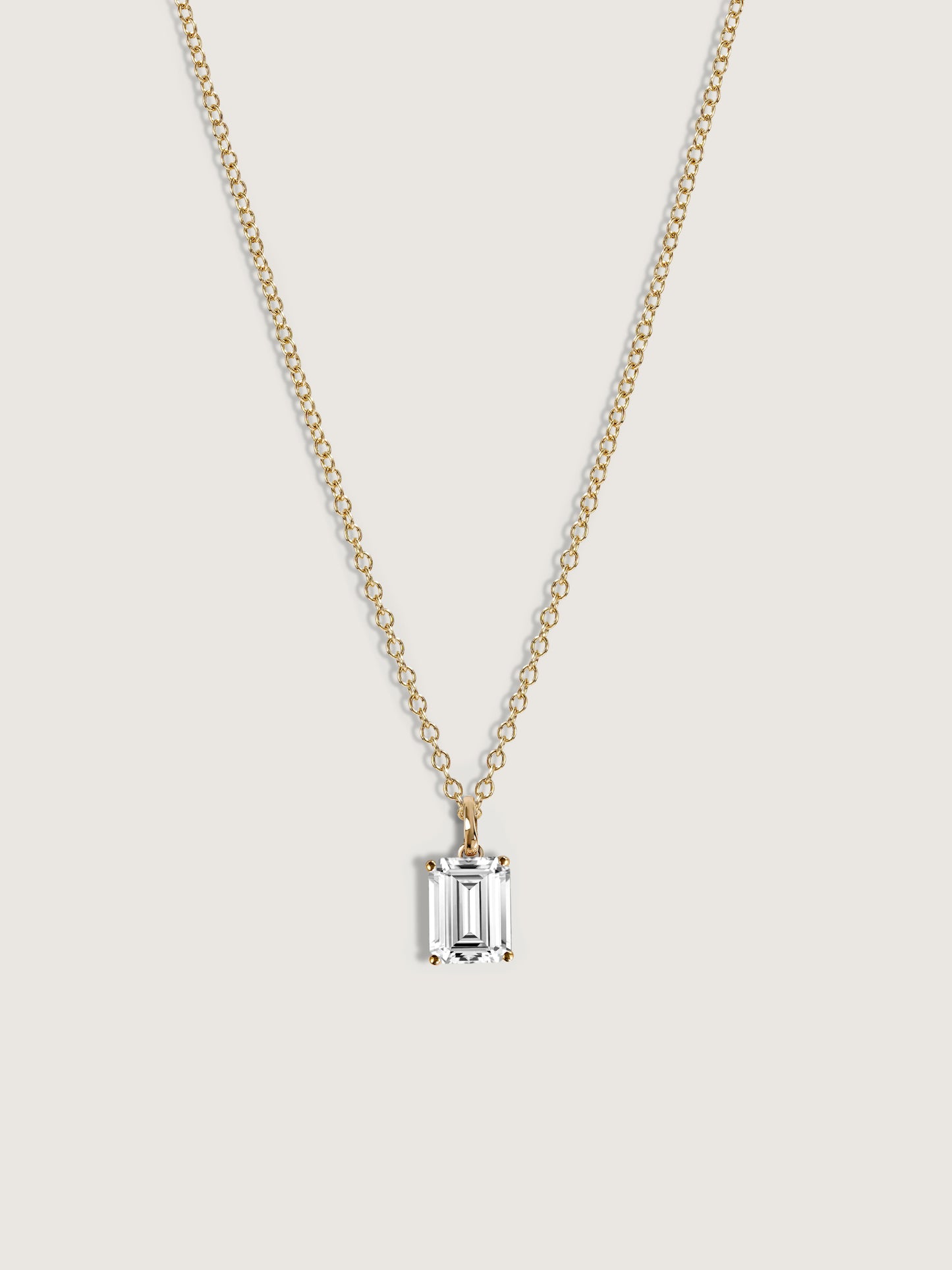 Diamonbliss Lab-Grown Diamond 2.0 cttw Emerald Solitaire Necklace