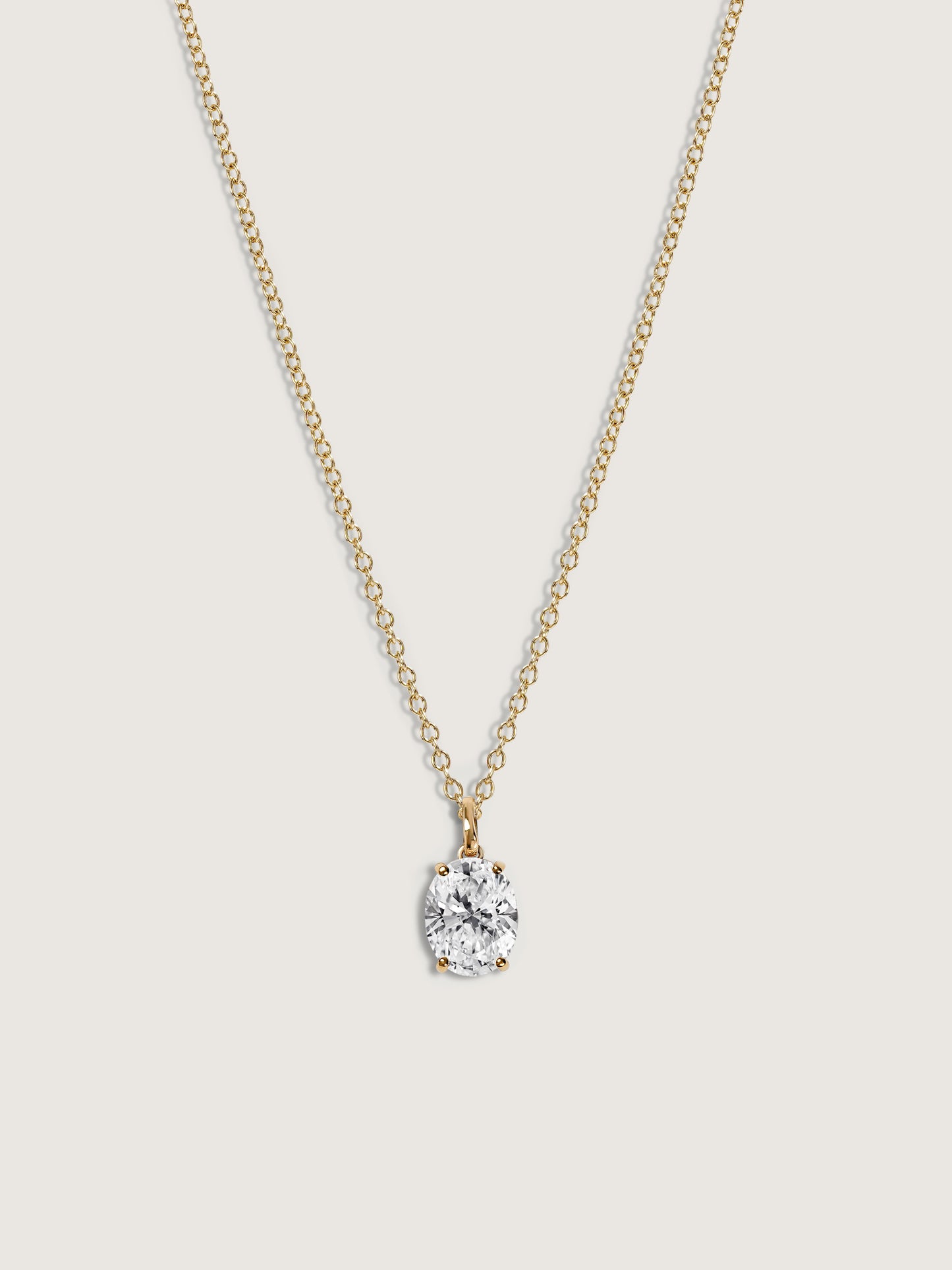 Diamonbliss Lab-Grown Diamond 1.0 cttw Oval Solitaire Necklace
