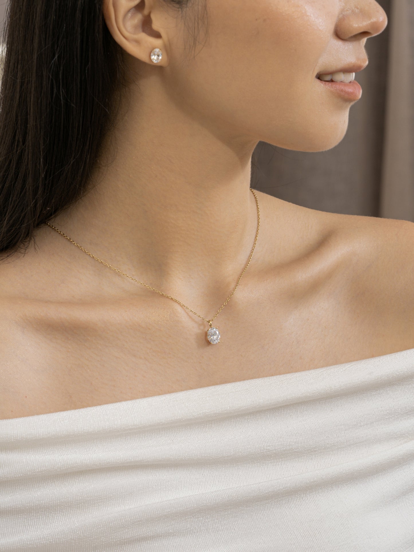 Diamonbliss Lab-Grown Diamond 2.0 cttw Oval Solitaire Necklace
