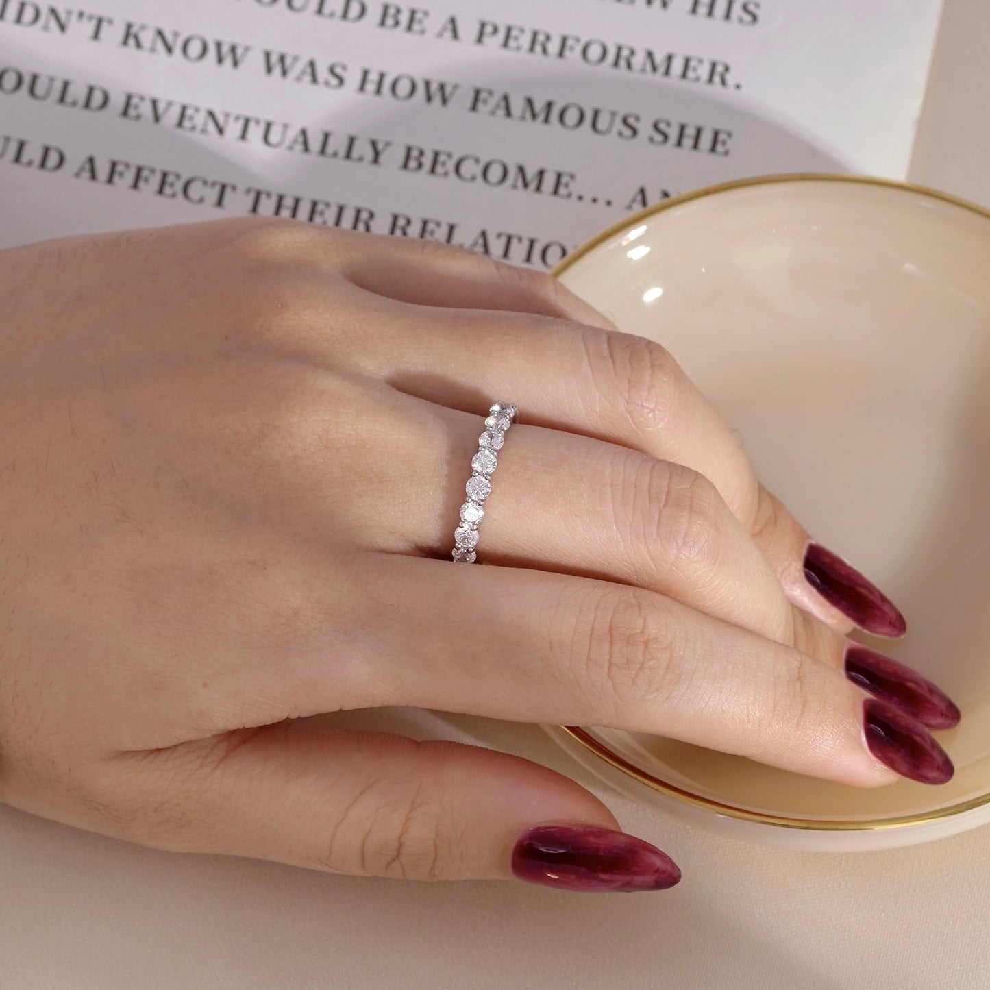 Marilyn Monroe Round Eternity Ring