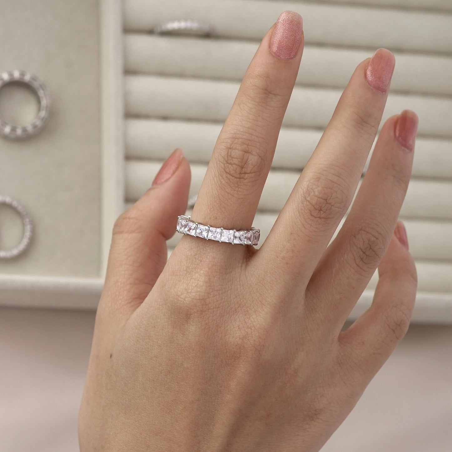 Marilyn Monroe Princess Cut Eternity Ring