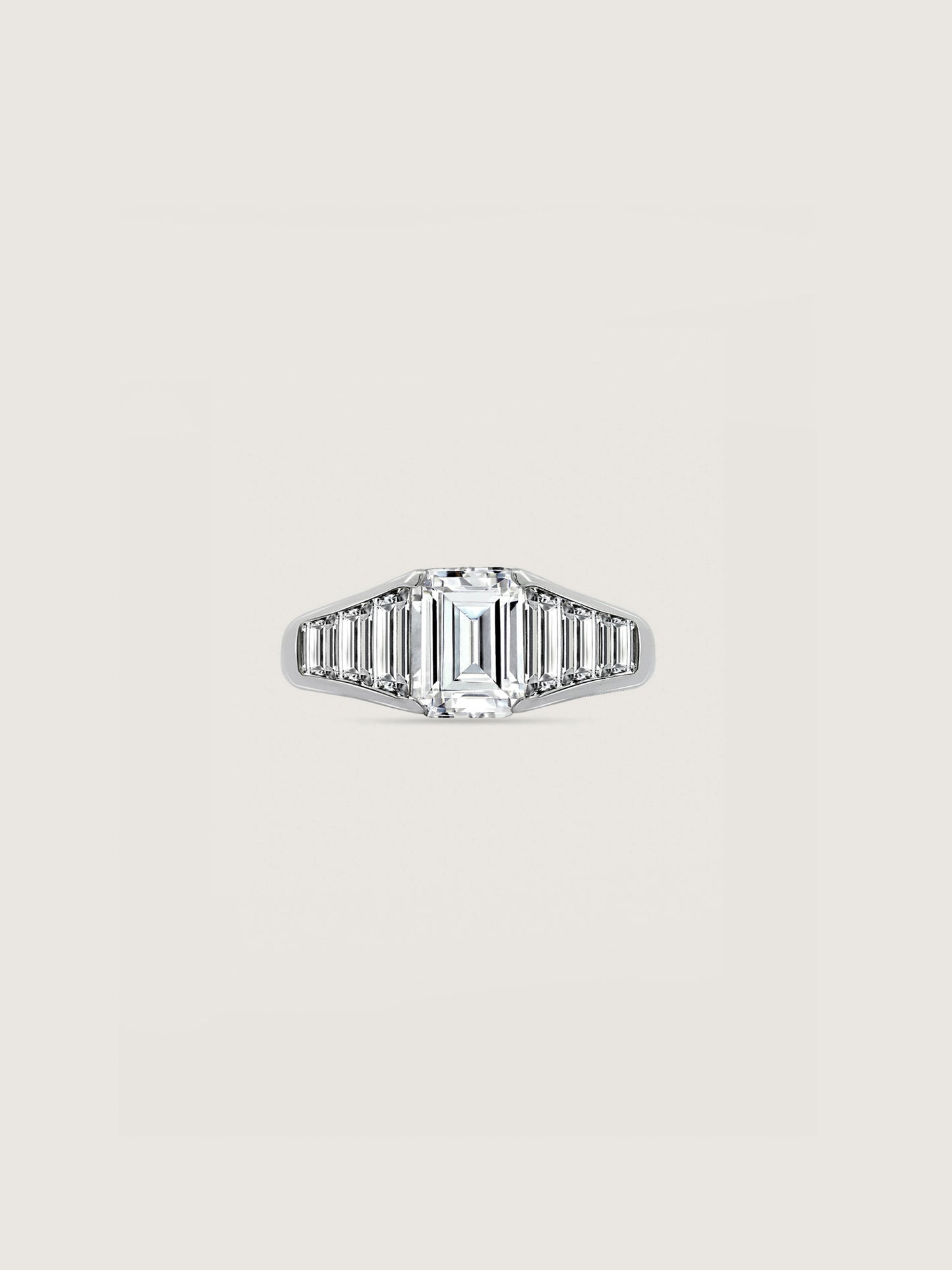 Emerald Cut Tapered Ring