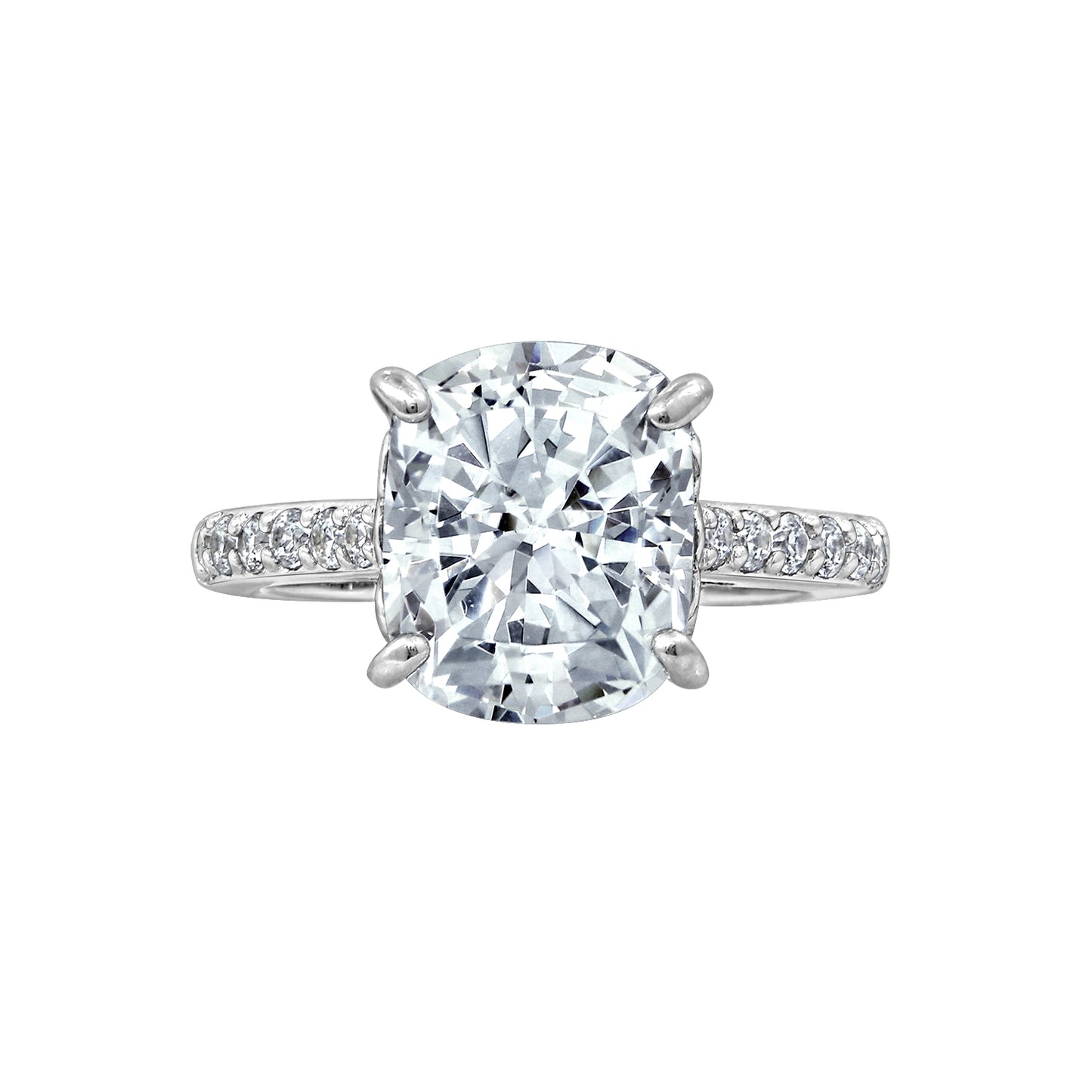 Cushion Emerald Cut Solitaire Ring