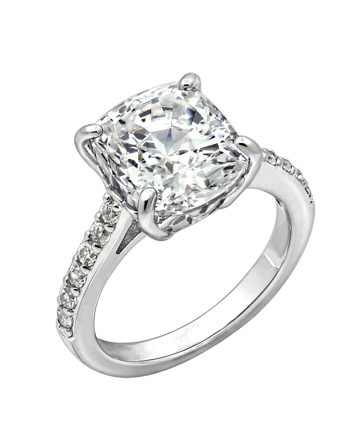 Cushion Emerald Cut Solitaire Ring