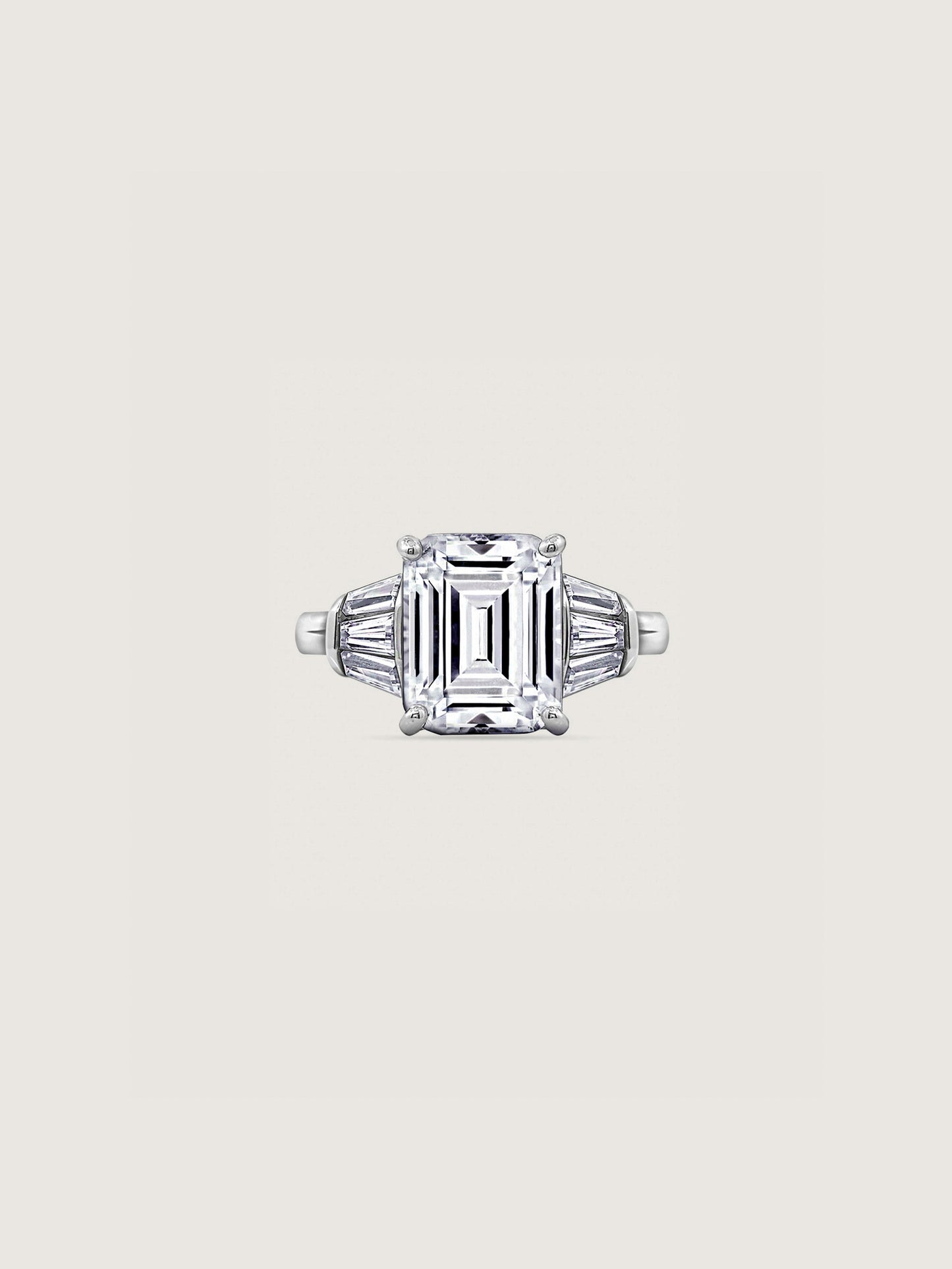 Glamourous Lisa Emerald Cut Cocktail Ring