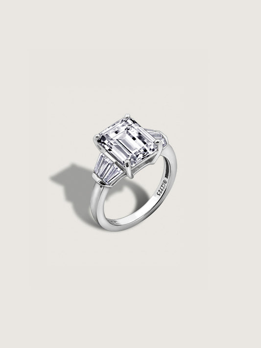 Glamour "Lisa" Emerald Cut Cocktail Ring