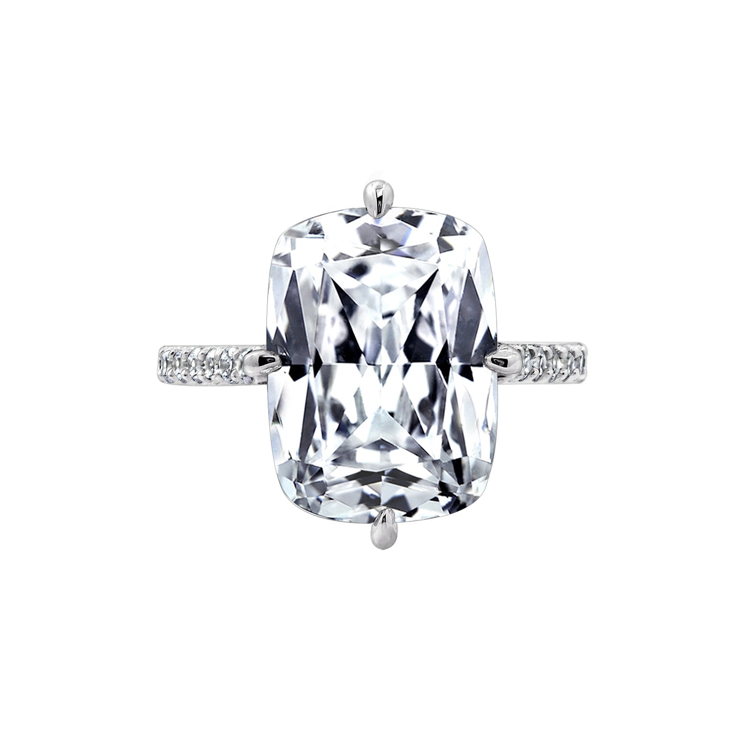 Cathedral Emerald Cut Cocktail Ring