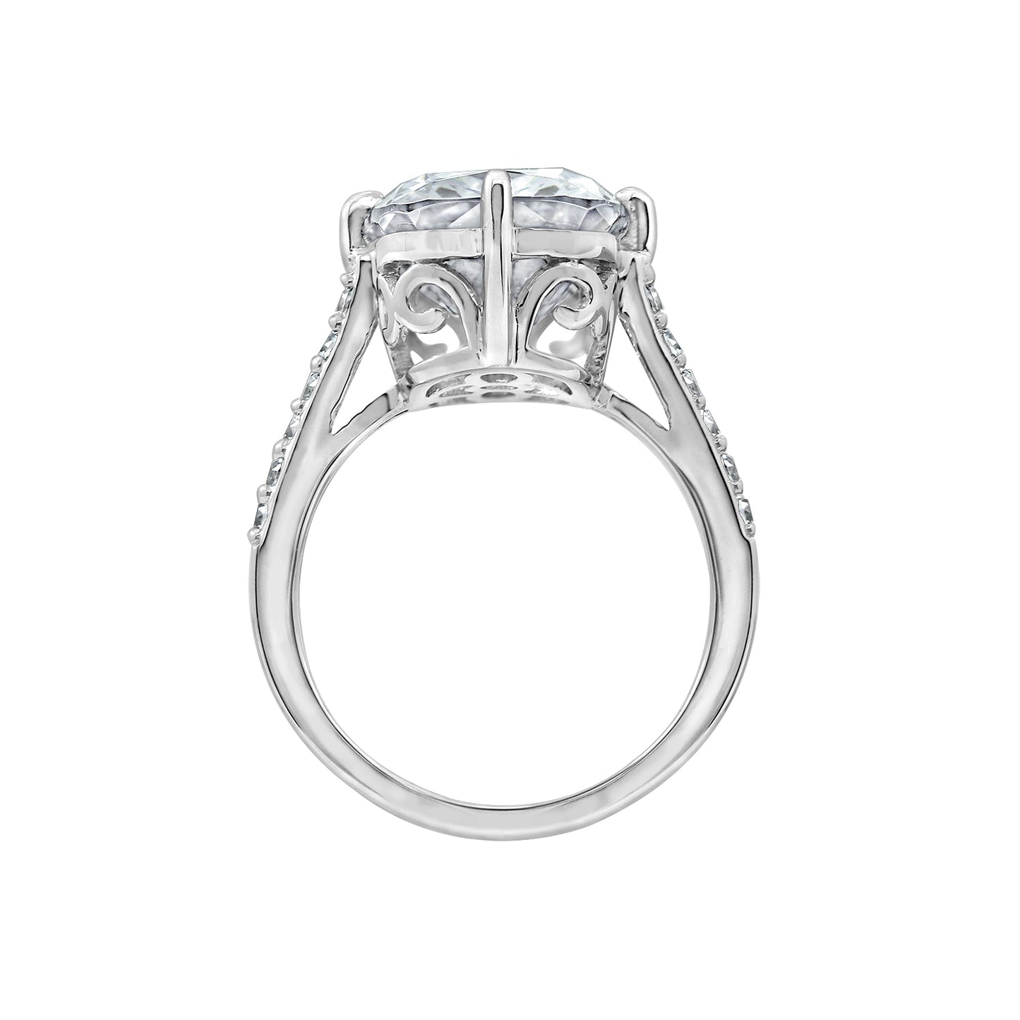 Cathedral Emerald Cut Cocktail Ring