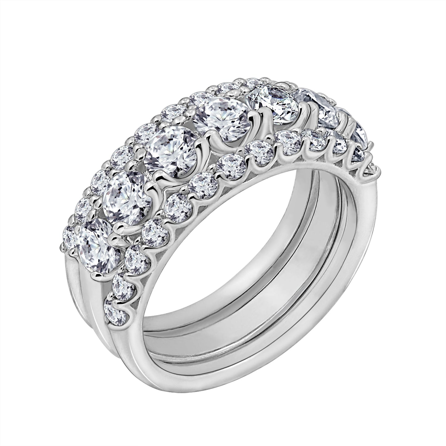 Set of Three Half Eternity Band Ring
