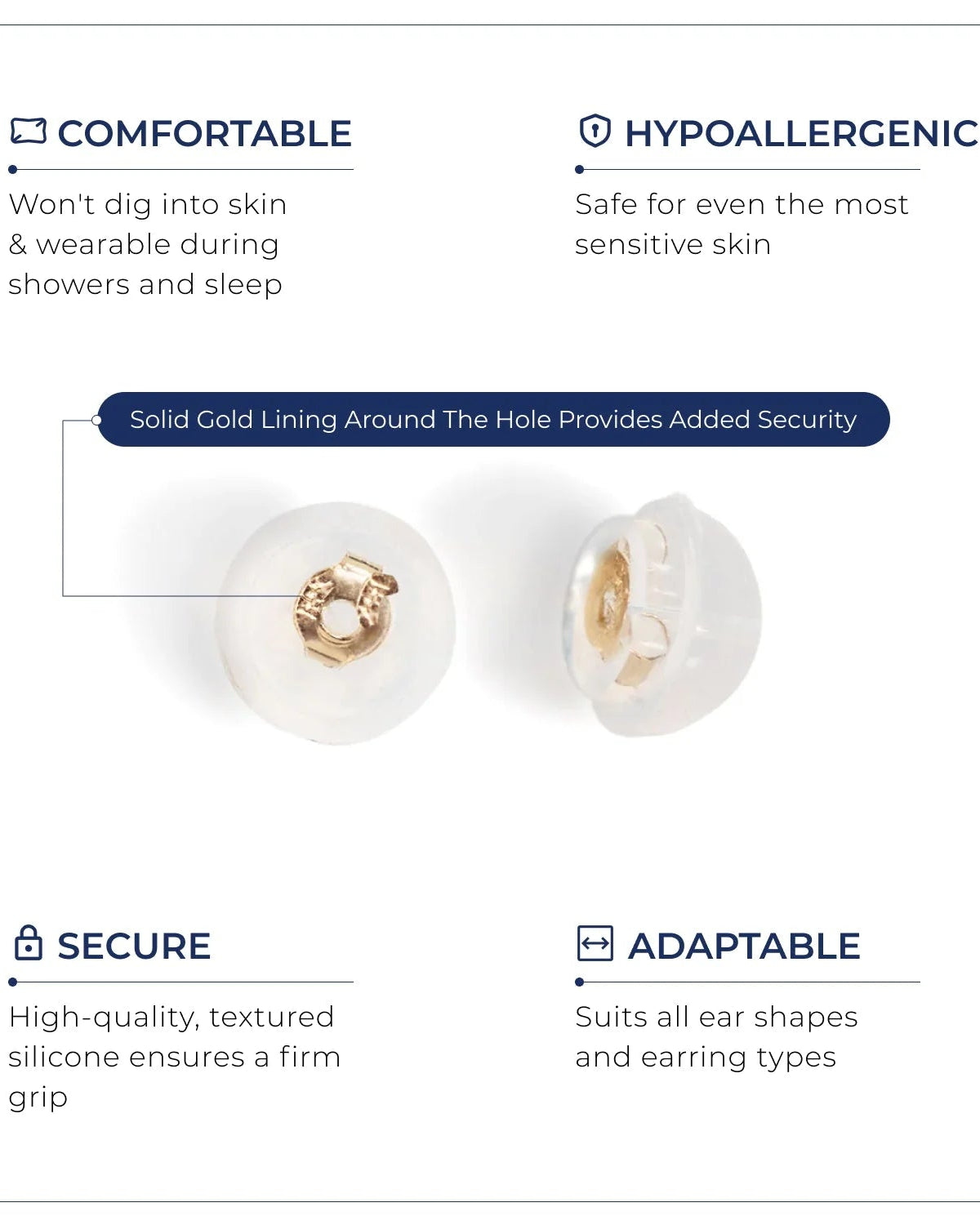 10K Solid Gold Stud Earrings