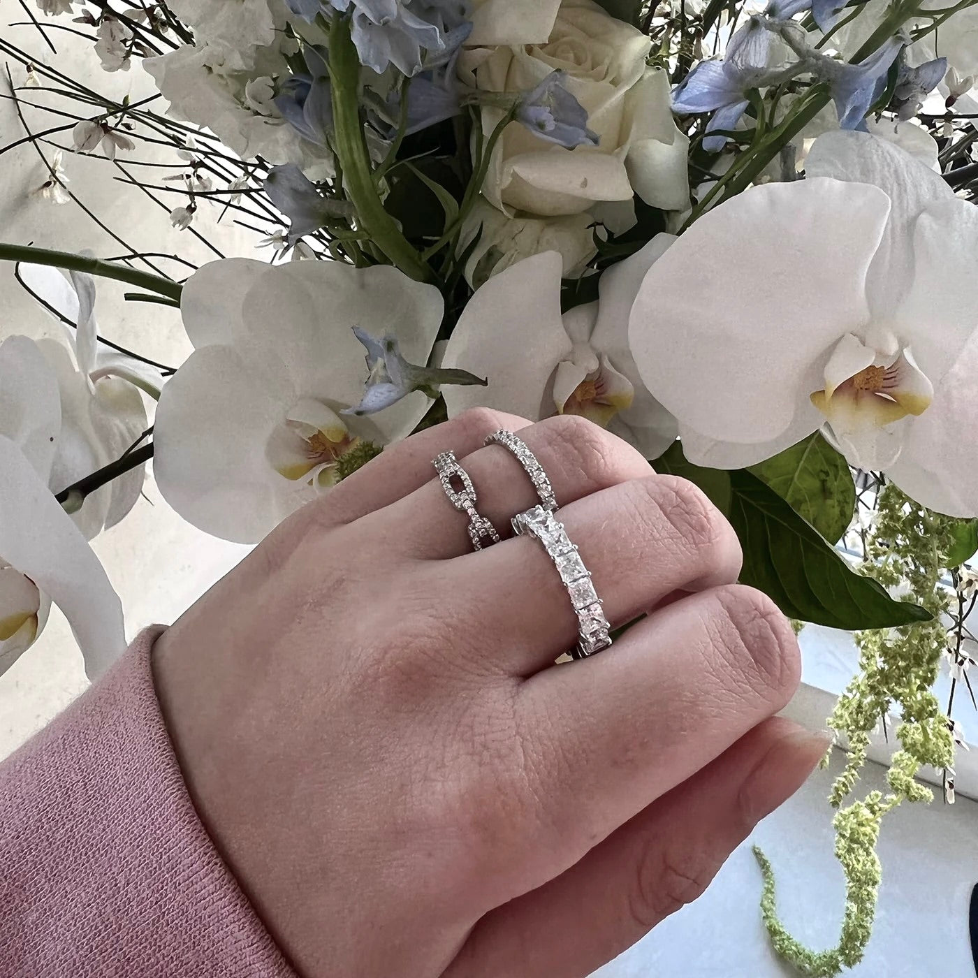 Marilyn Monroe Princess Cut Eternity Ring
