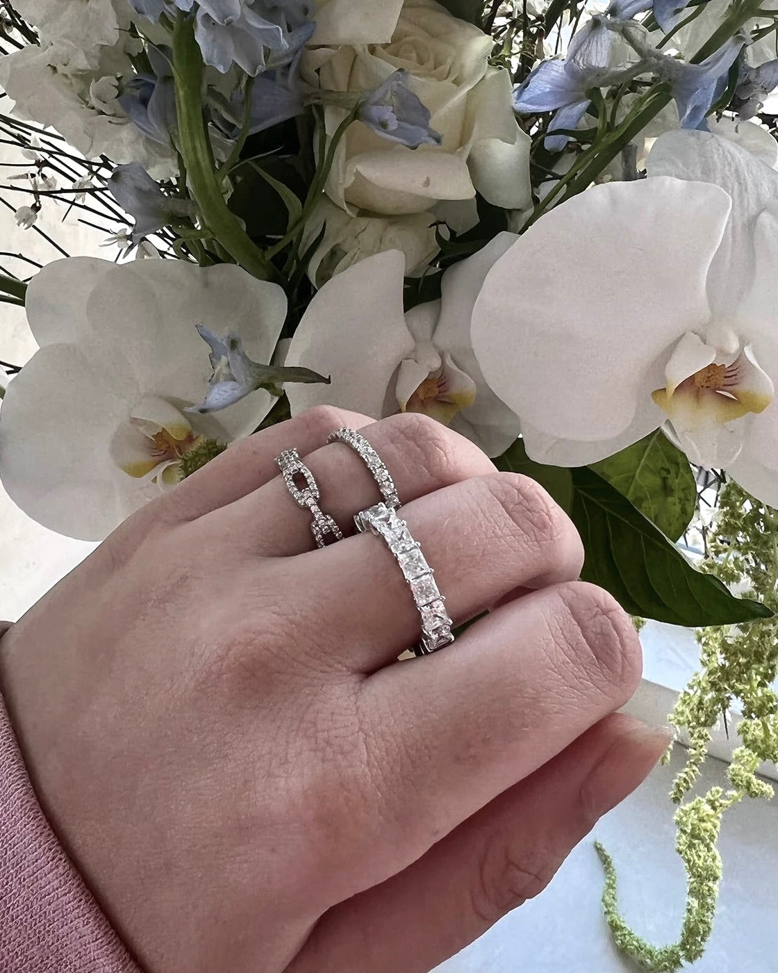 Marilyn Monroe Princess Cut Eternity Ring