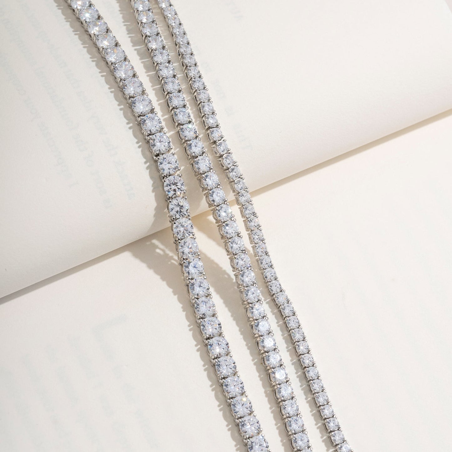 Round Cut Tennis Necklace