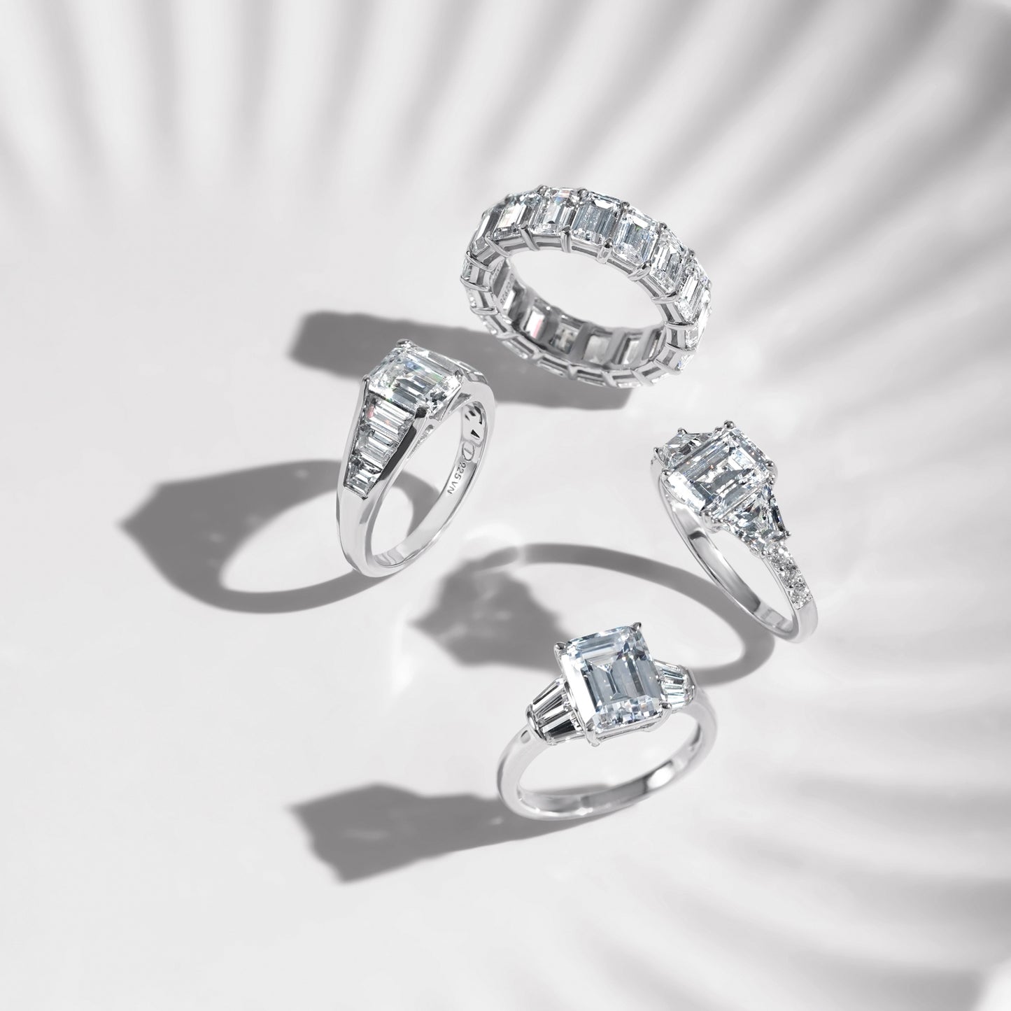 Emerald Cut Tapered Ring