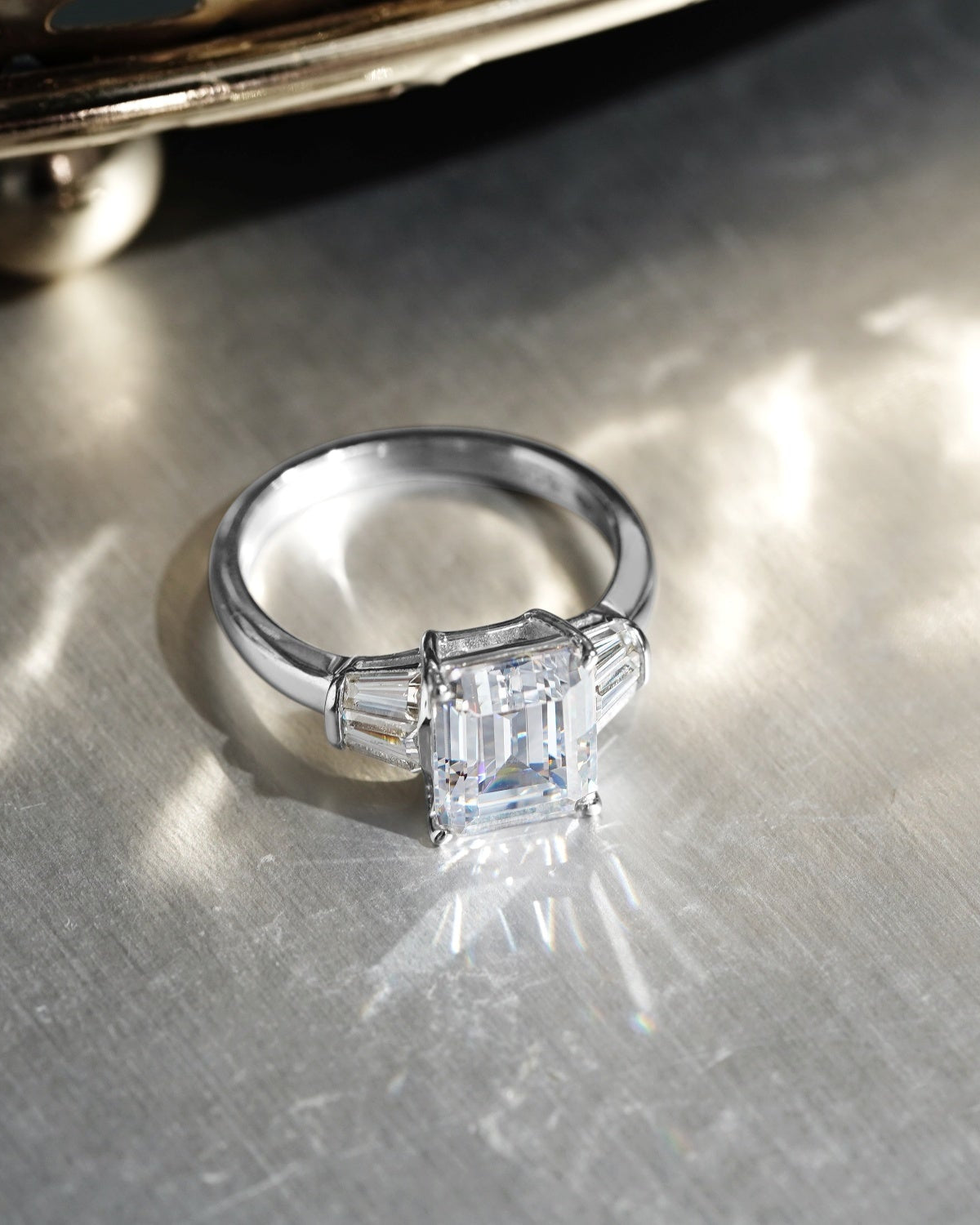 Glamour "Lisa" Emerald Cut Cocktail Ring