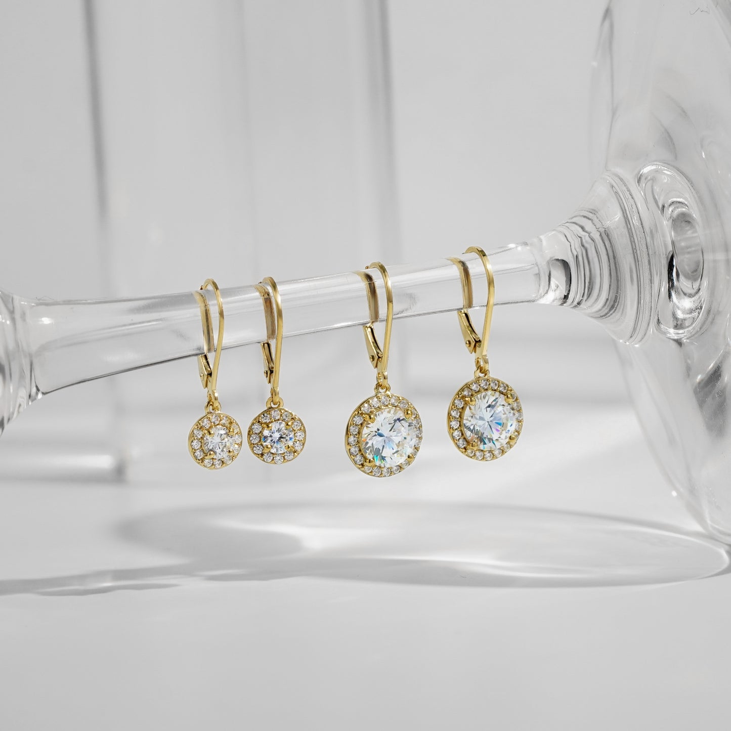 Marilyn Monroe Round Halo Leverback Earrings