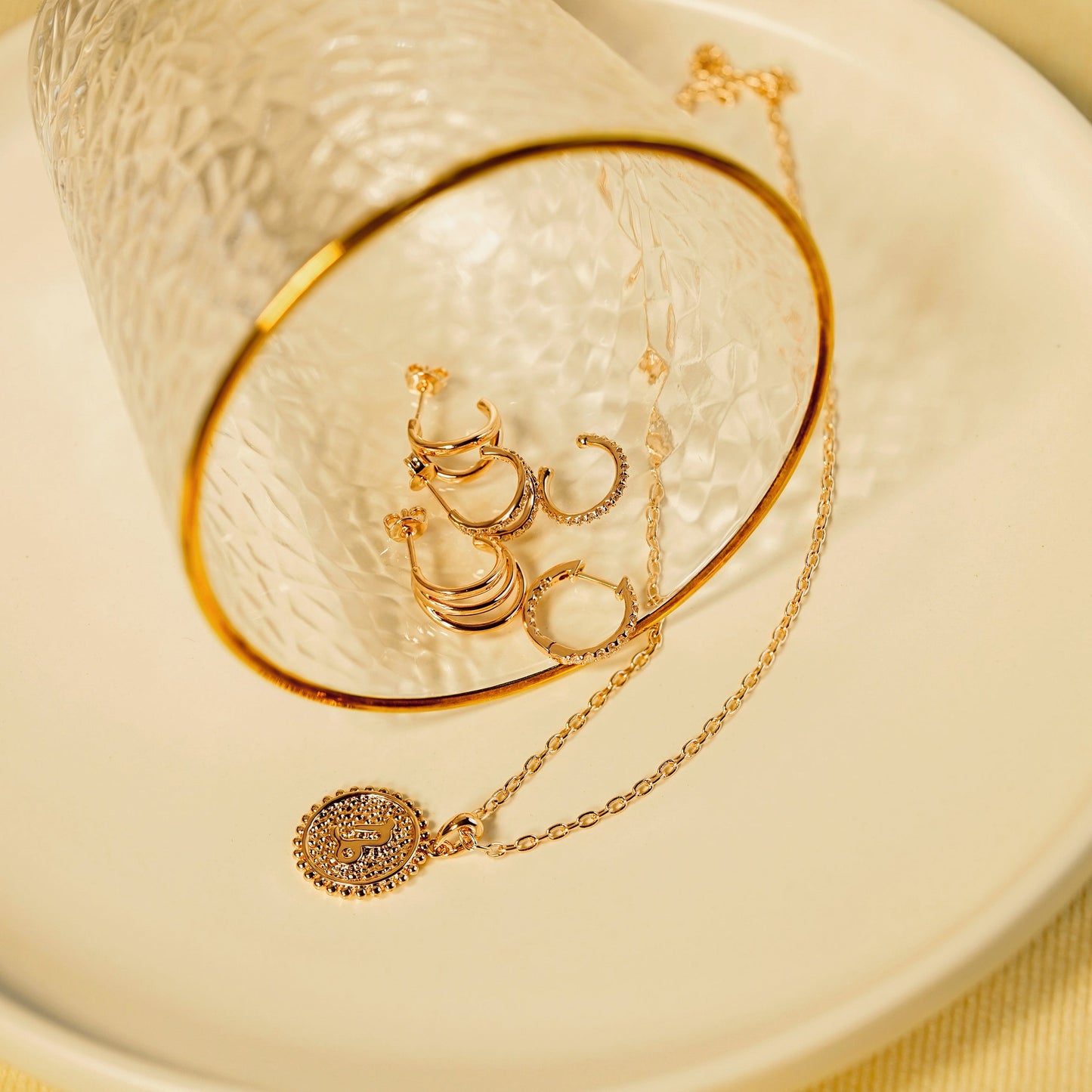 Pavé Duo Hoop Earrings