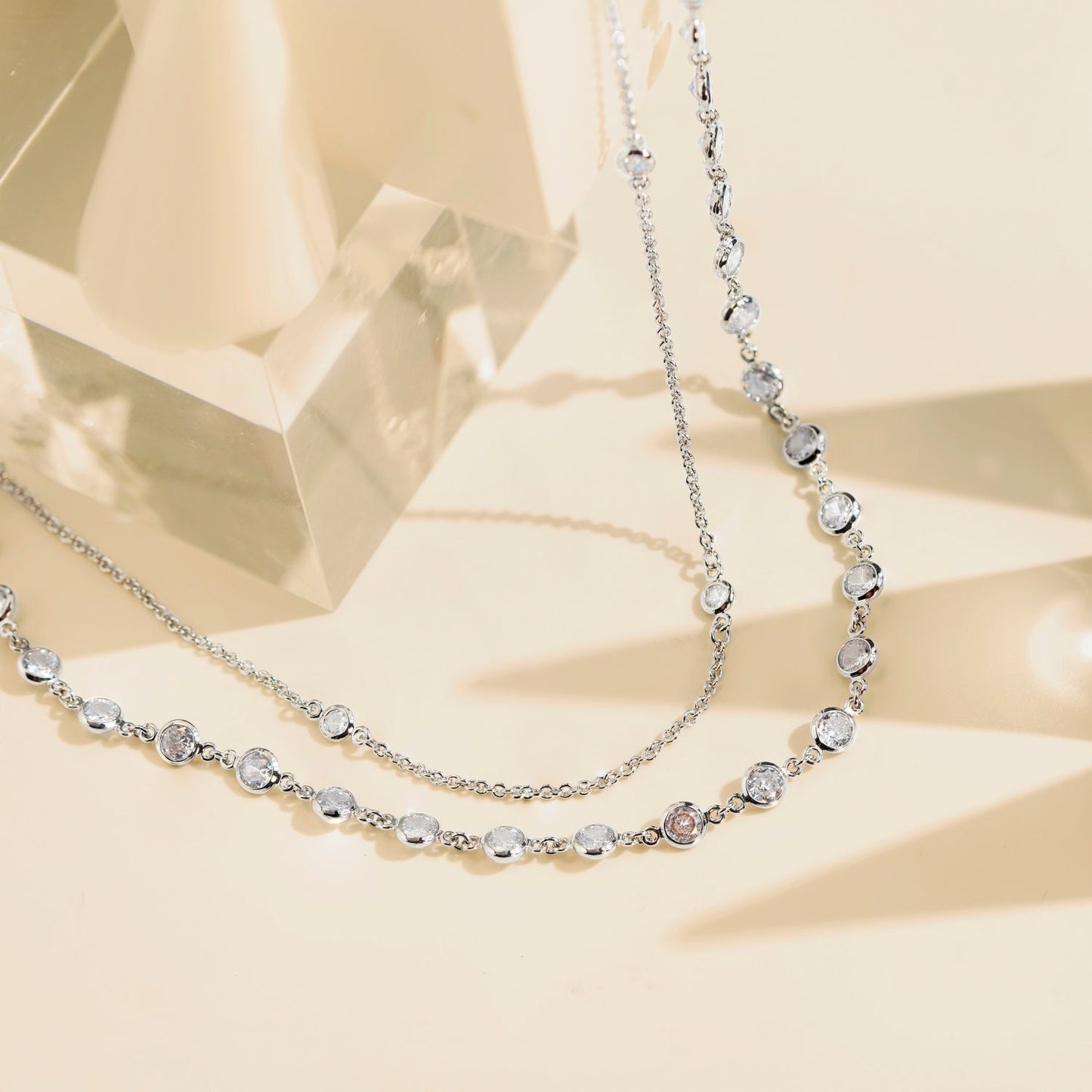 Bezel Station Necklace