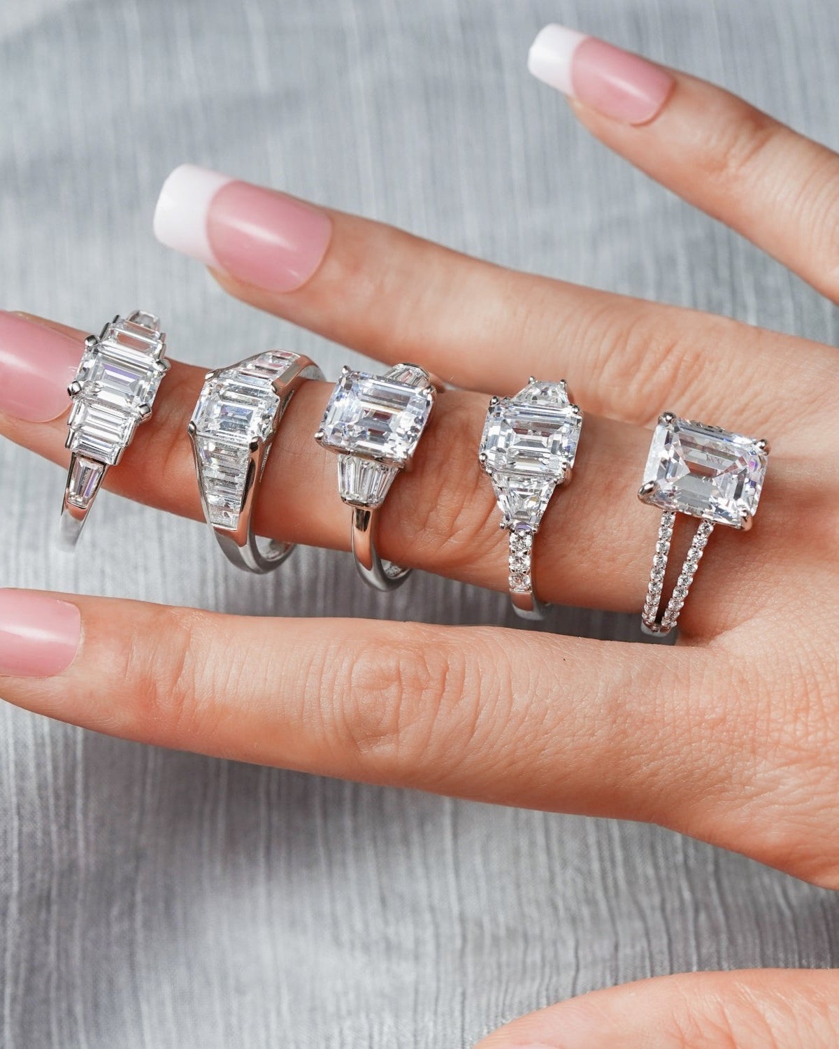 Glamour "Lisa" Emerald Cut Cocktail Ring