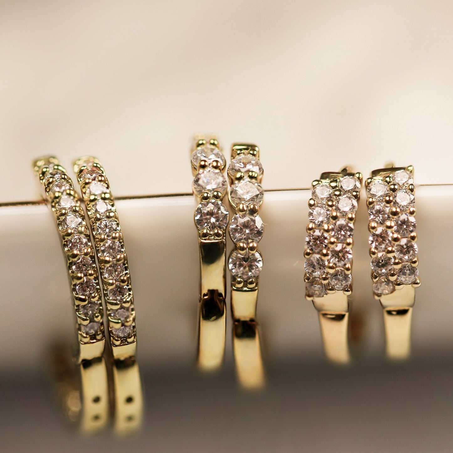 Pave Hoop Earrings