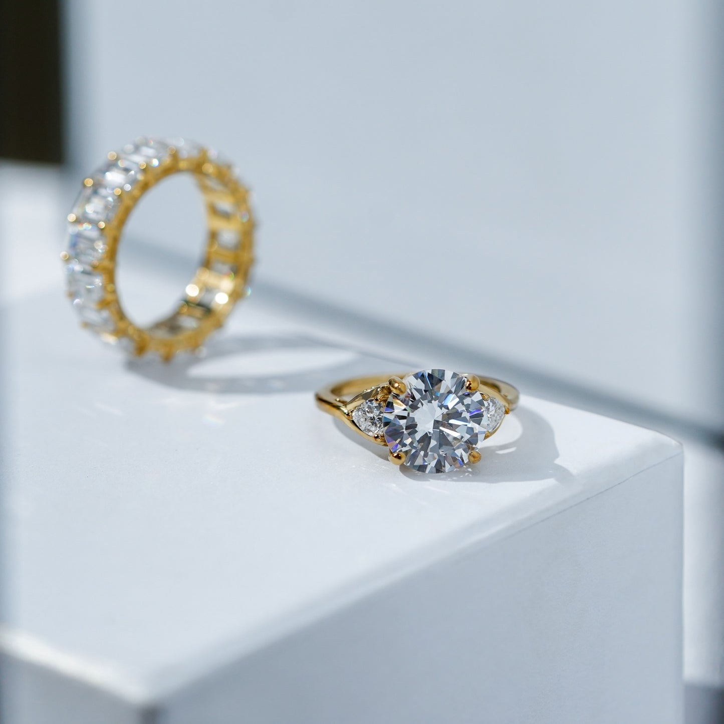 Round CZ Engagement Ring