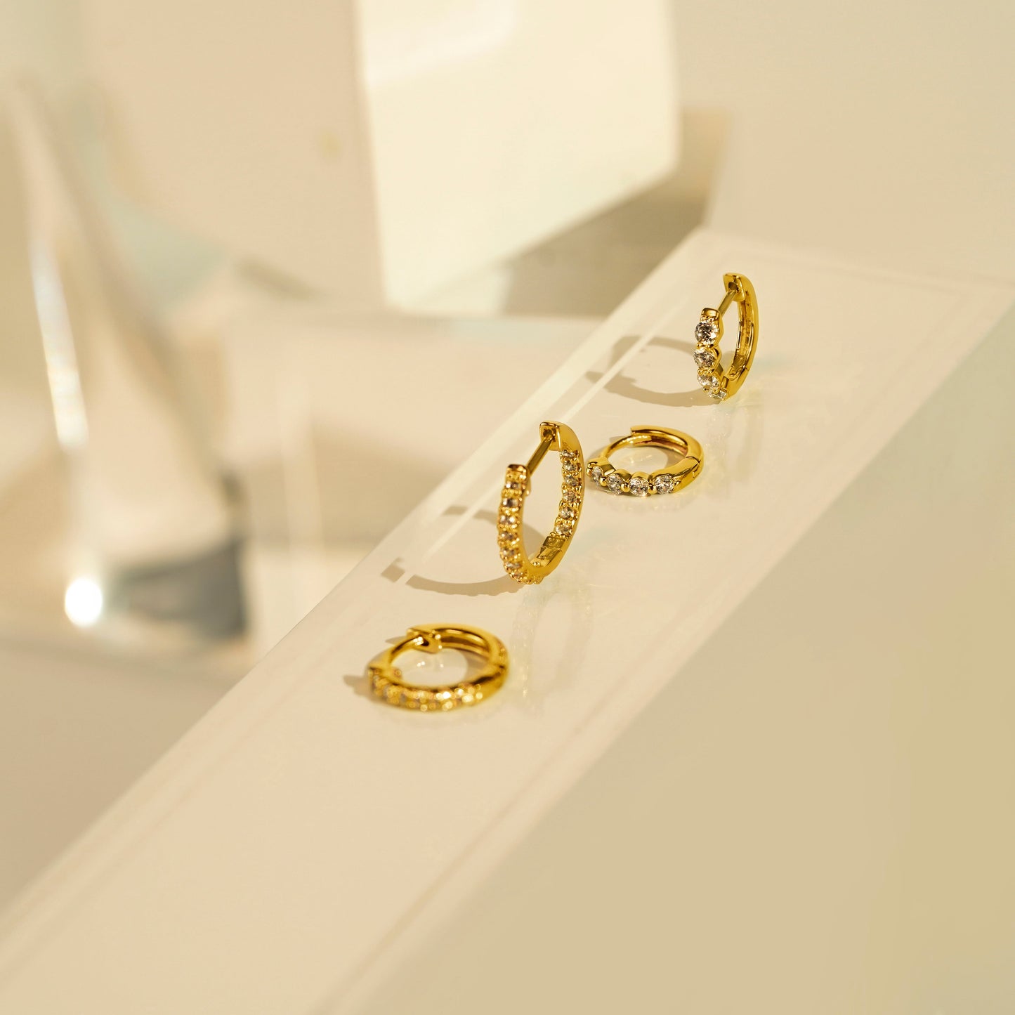 Pave Hoop Earrings
