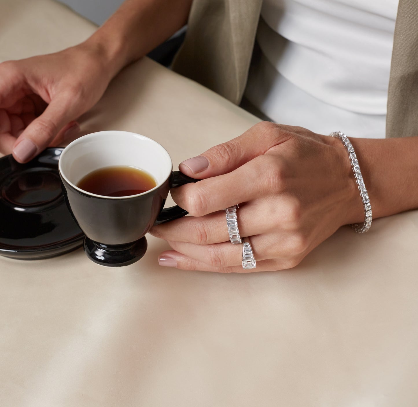 Emerald Cut Tapered Ring