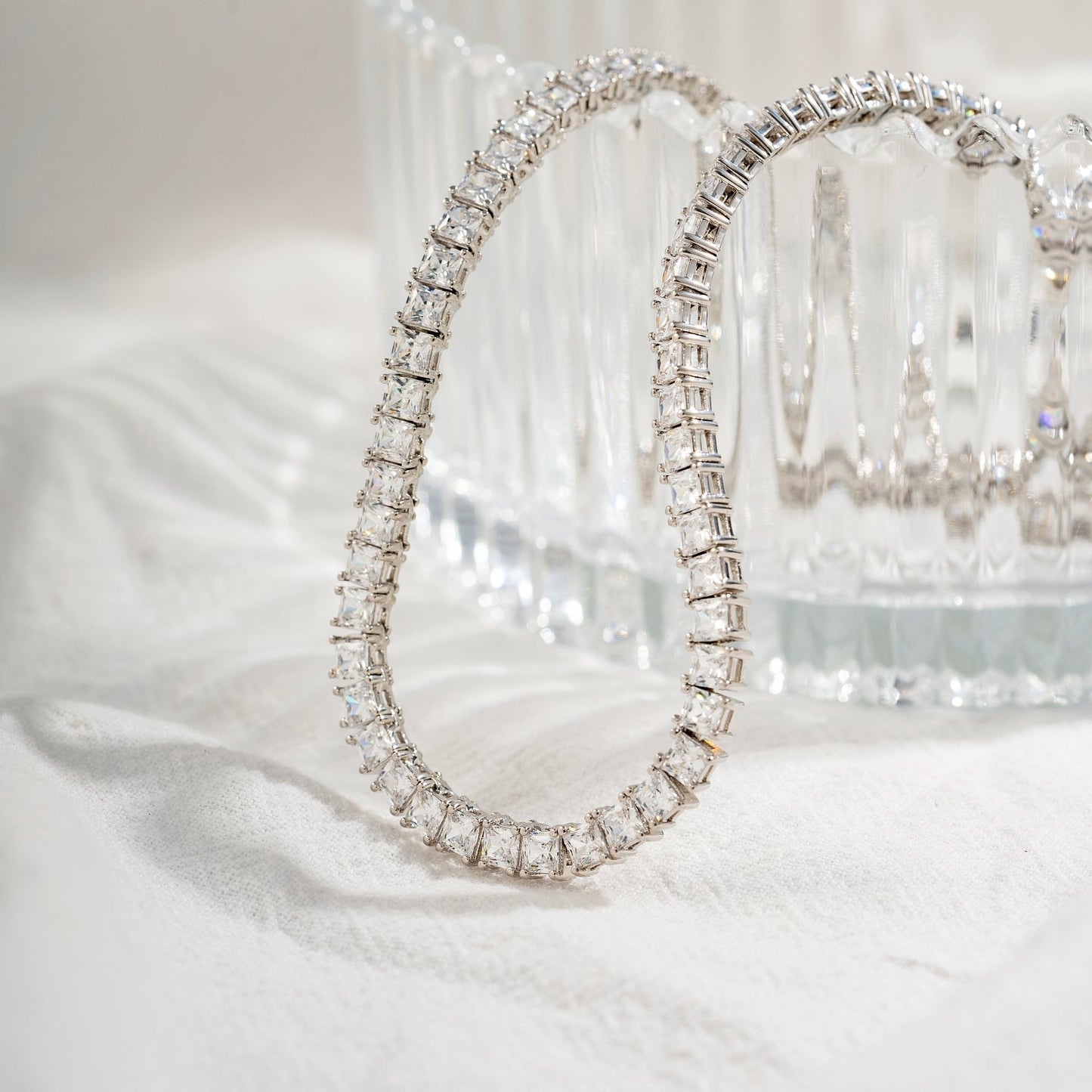 Princess Cut Tennis Necklace