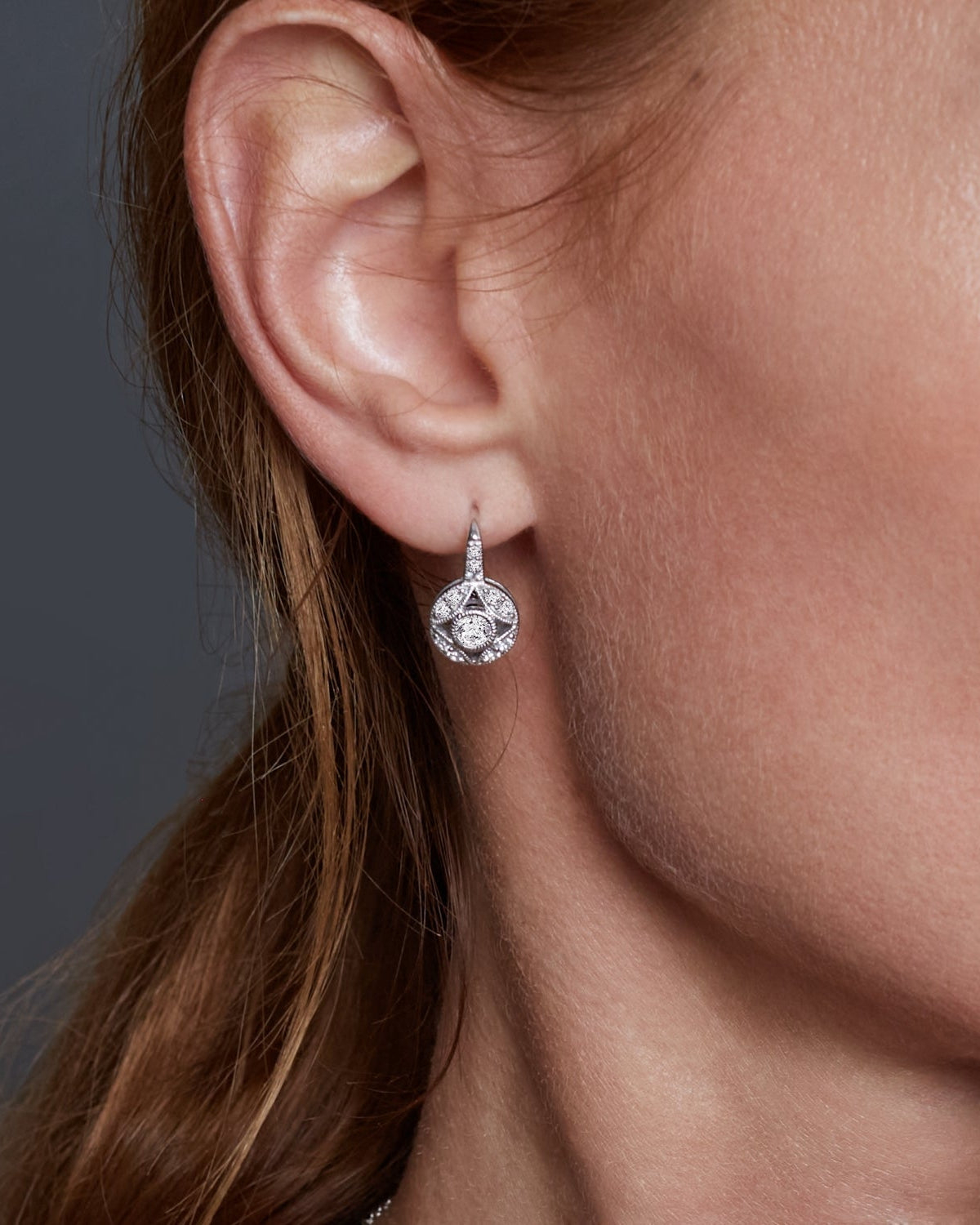 Marilyn Monroe Vintage Round Leverback Earrings