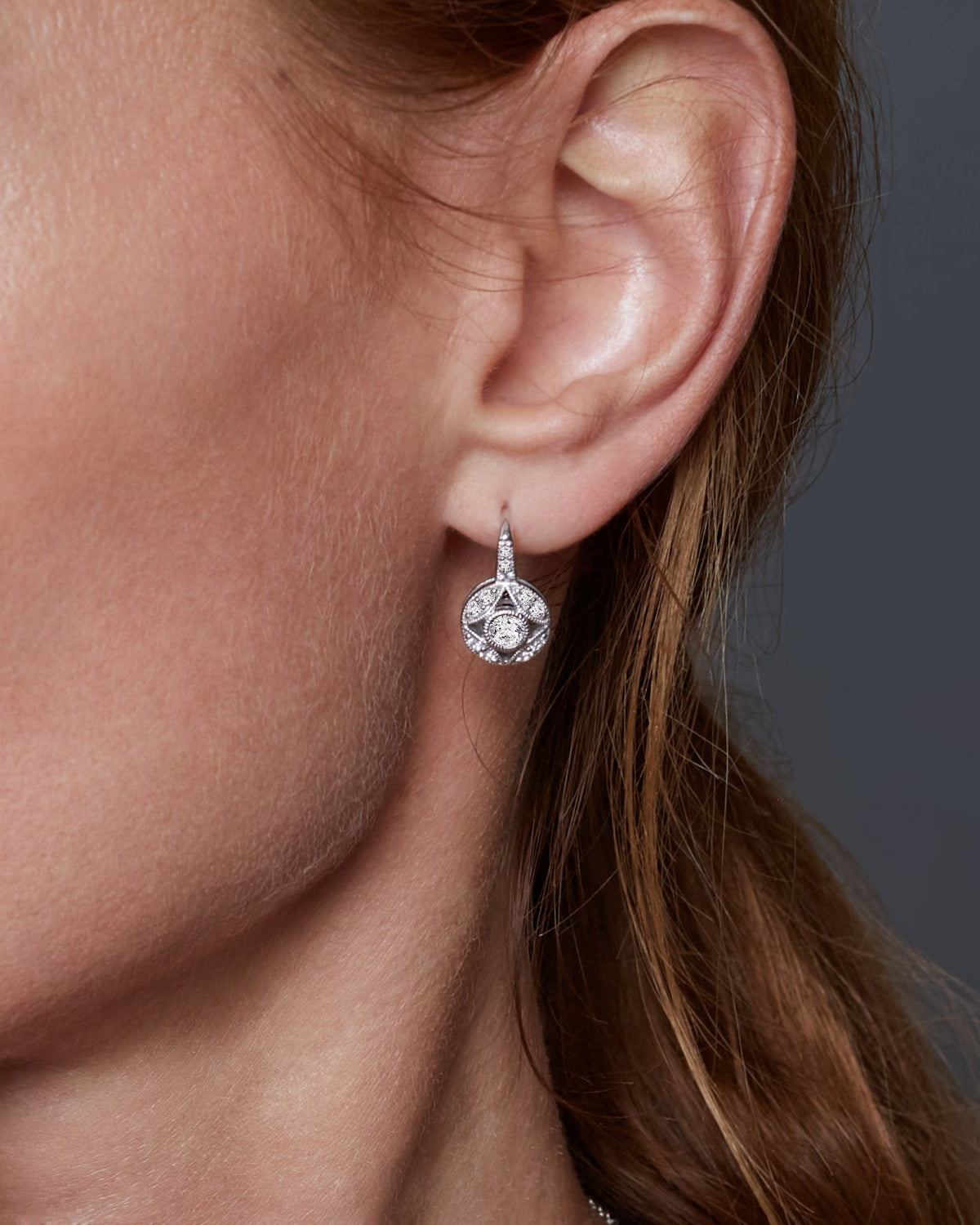 Marilyn Monroe Vintage Round Leverback Earrings
