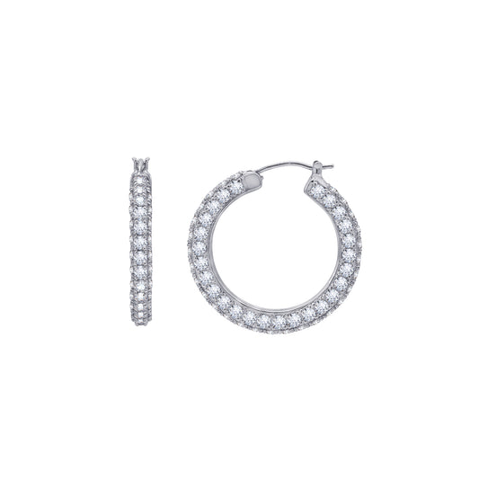 Cubic Zirconia Hoop Earrings