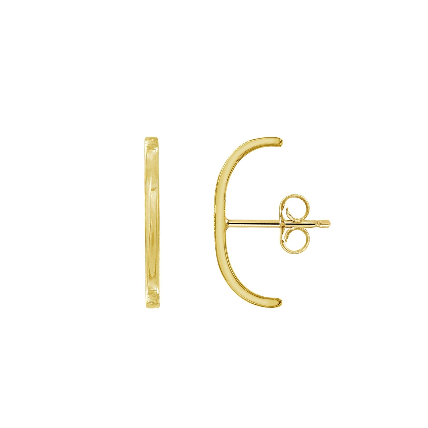 Curved Bar Stud Earrings