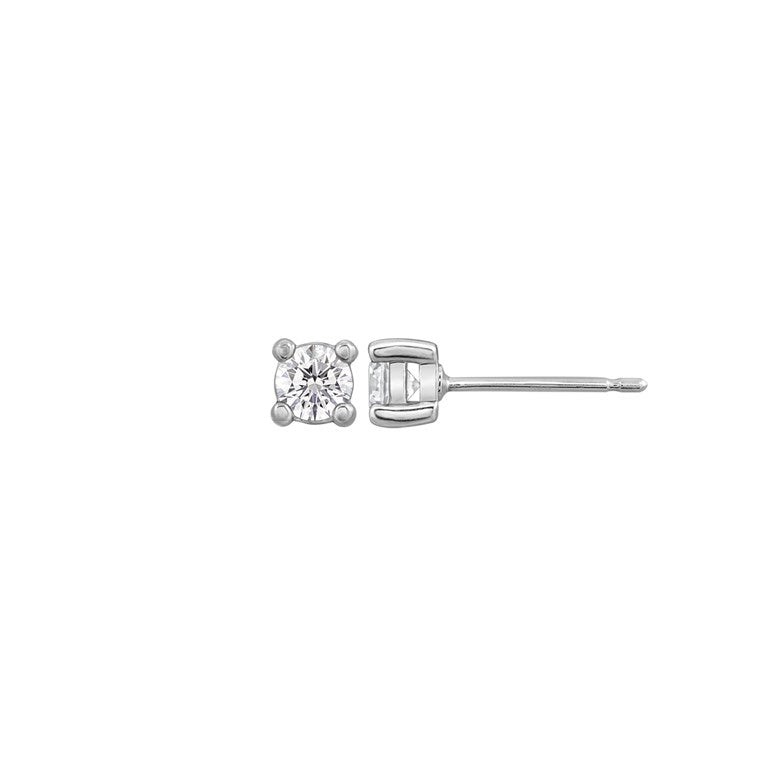 Signature Deluxe Round Solitaire Stud Earrings