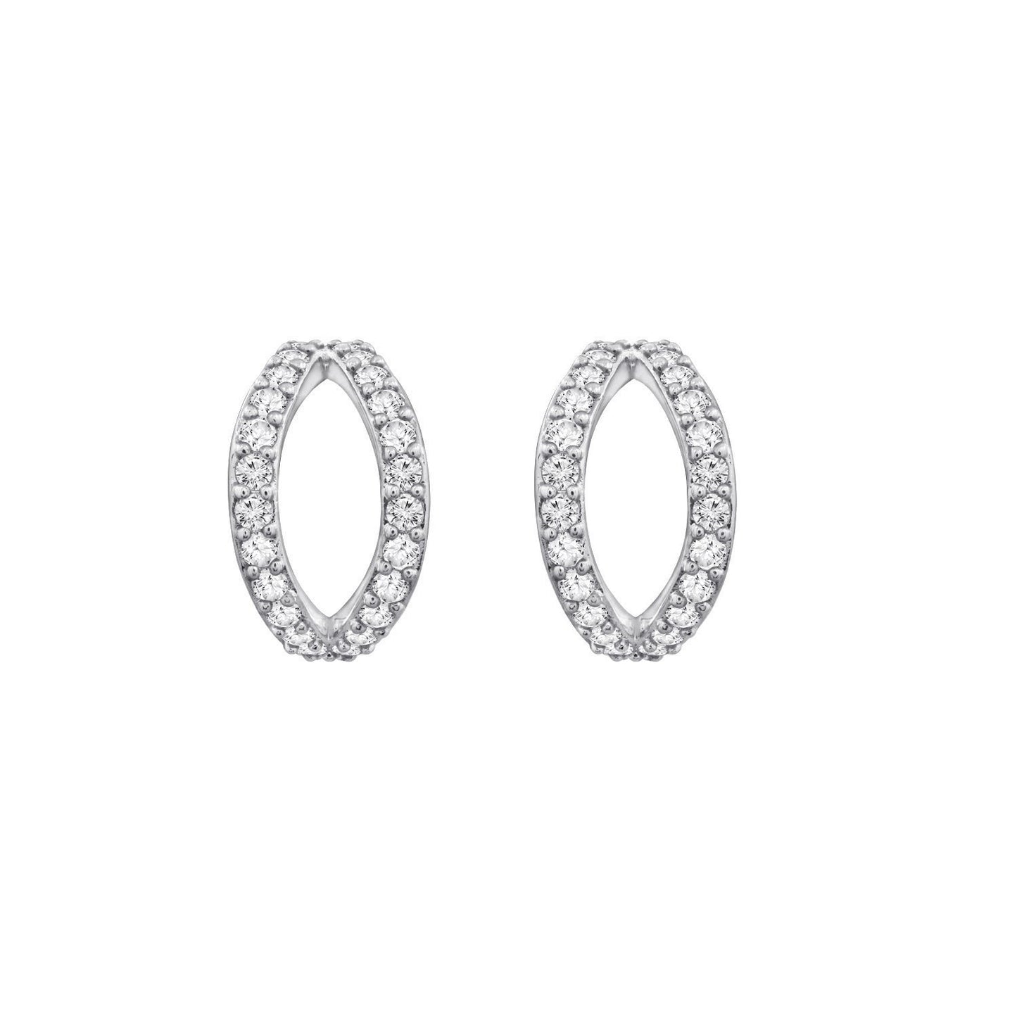 Pavé Duo Hoop Earrings