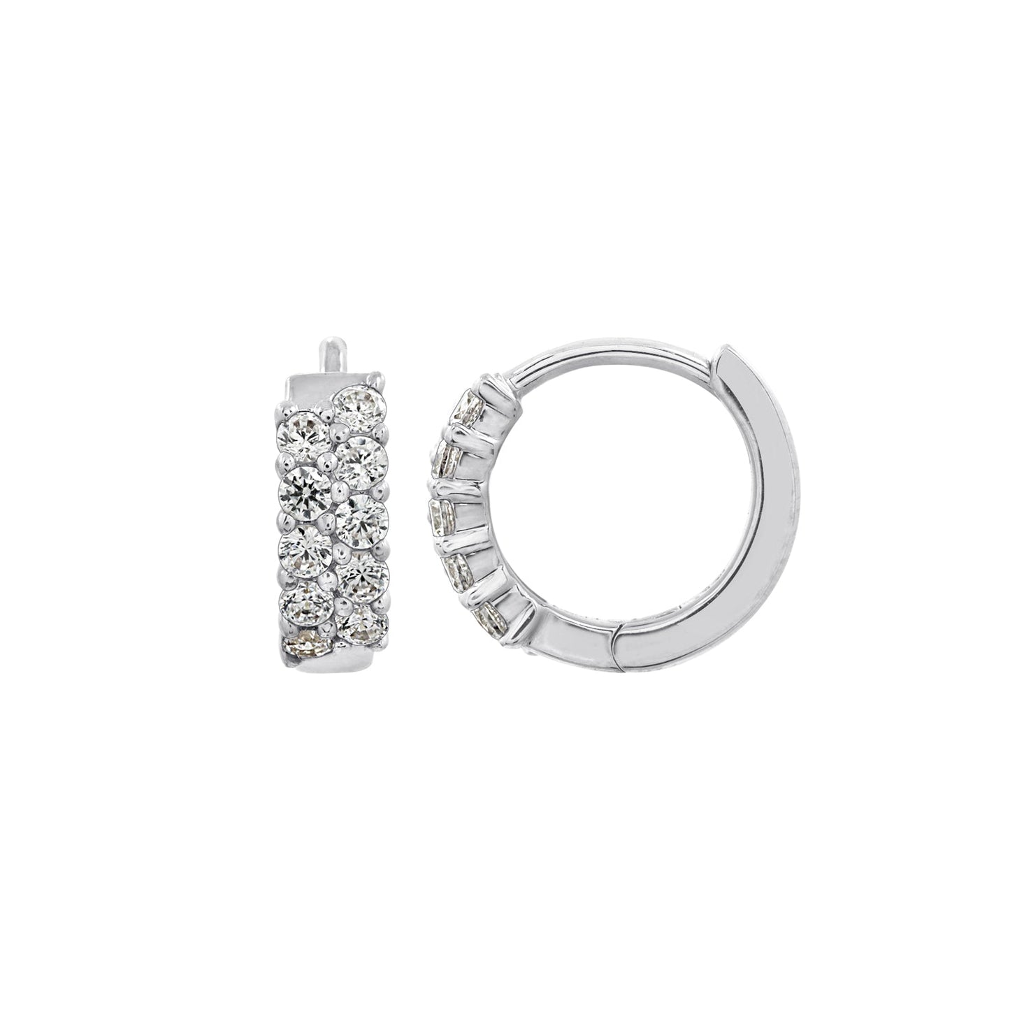 Pave Hoop Earrings