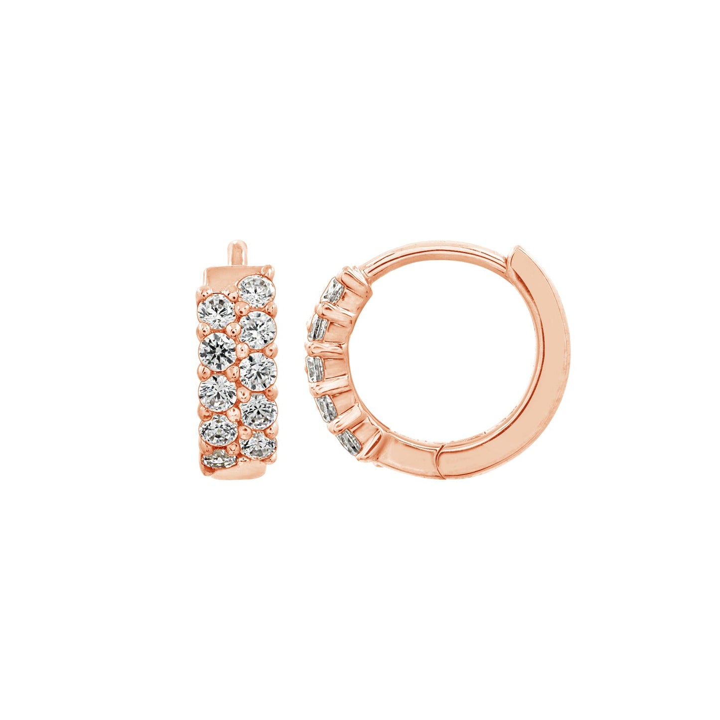 Pave Hoop Earrings