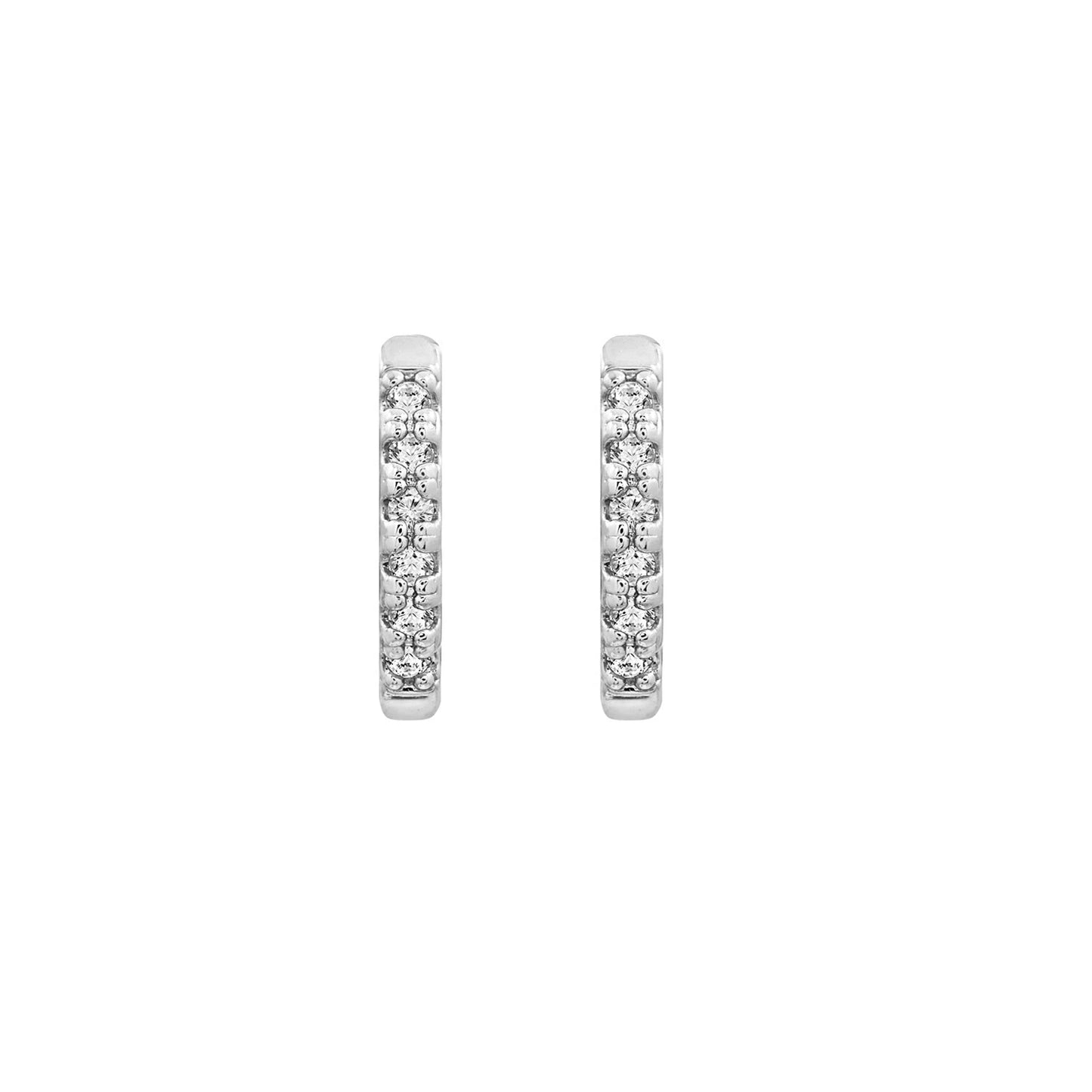 Different Size Pave Hoop Earrings