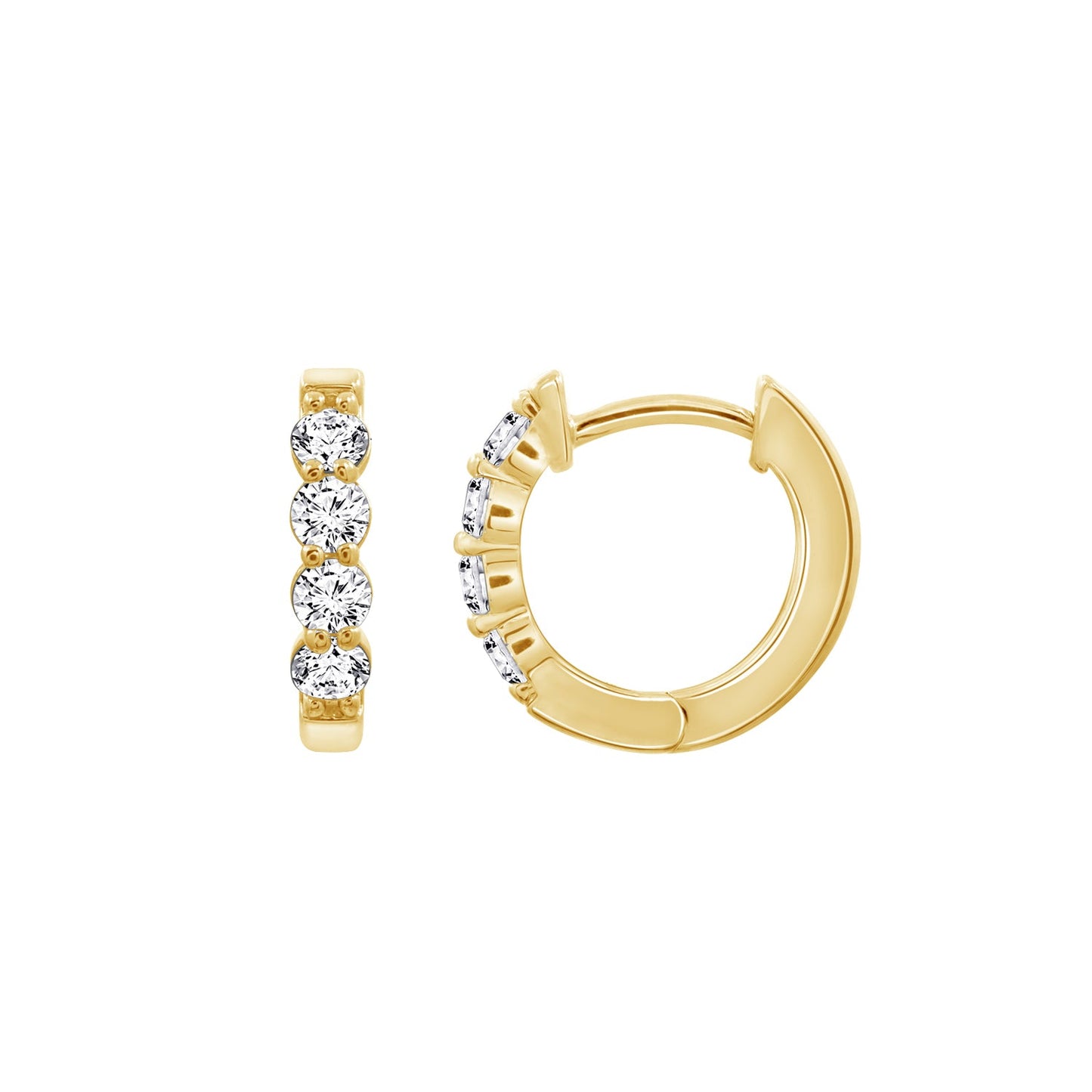 Different Size Pave Hoop Earrings