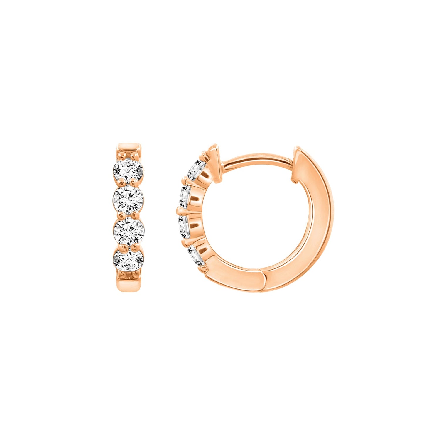 Different Size Pave Hoop Earrings