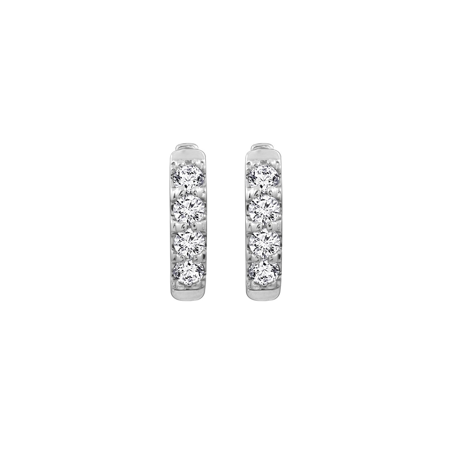 Pave Hoop Earrings