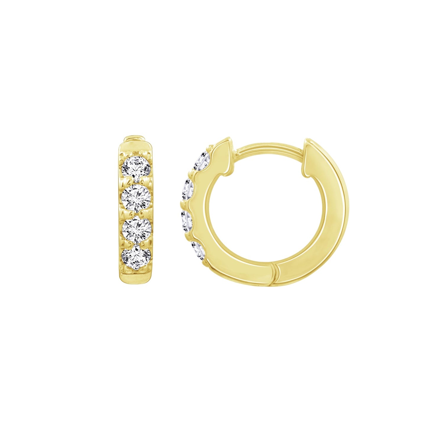 Pave Hoop Earrings