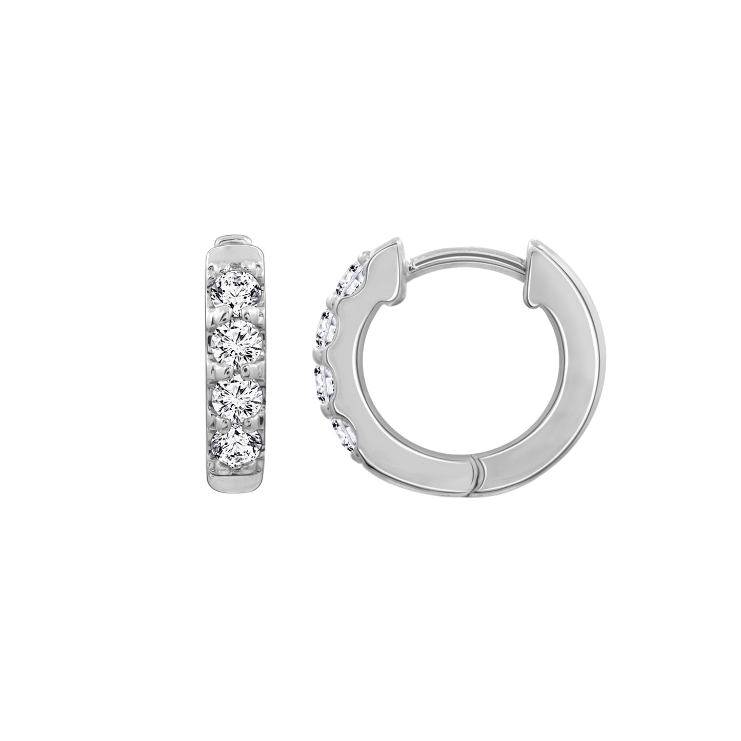 Pave Hoop Earrings