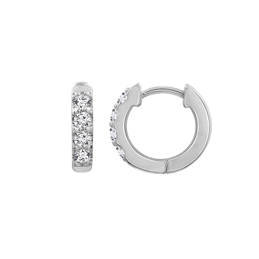 Pave Hoop Earrings