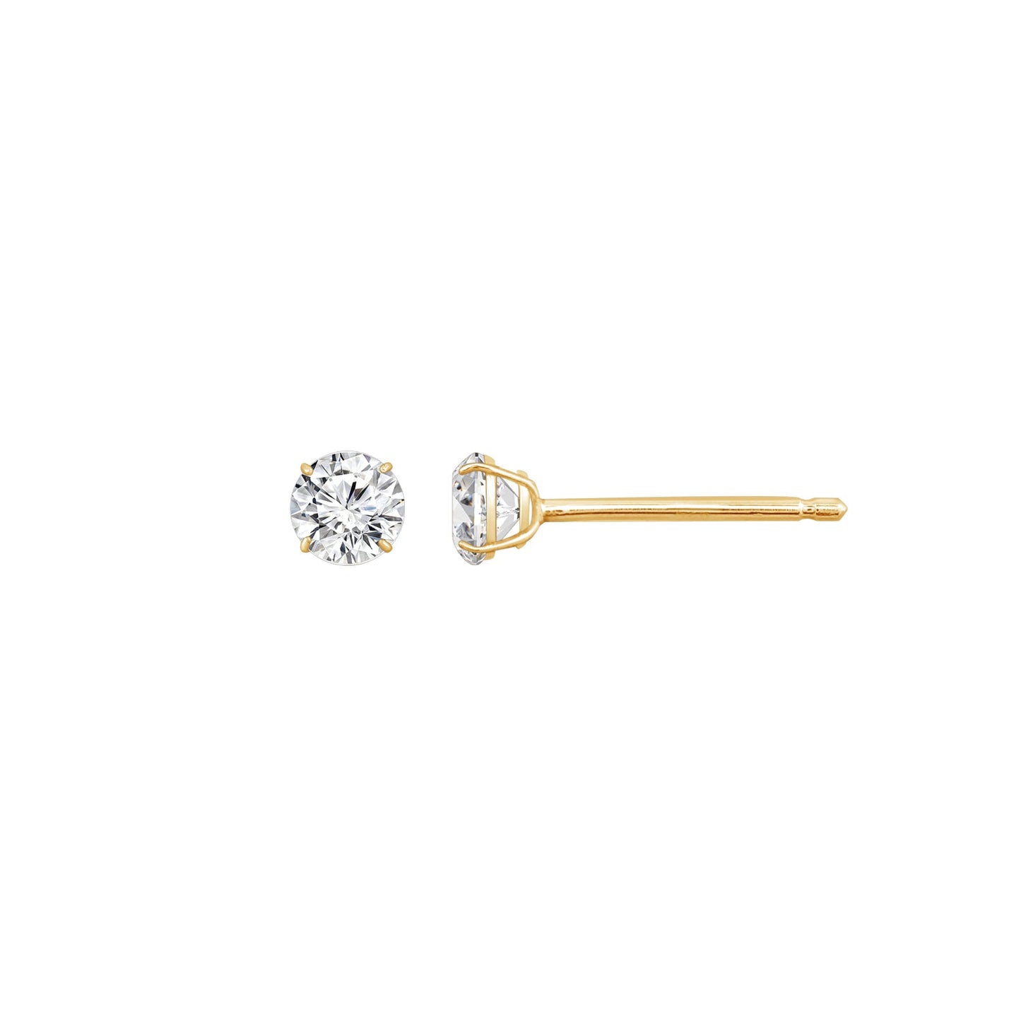 10K Solid Gold Stud Earrings