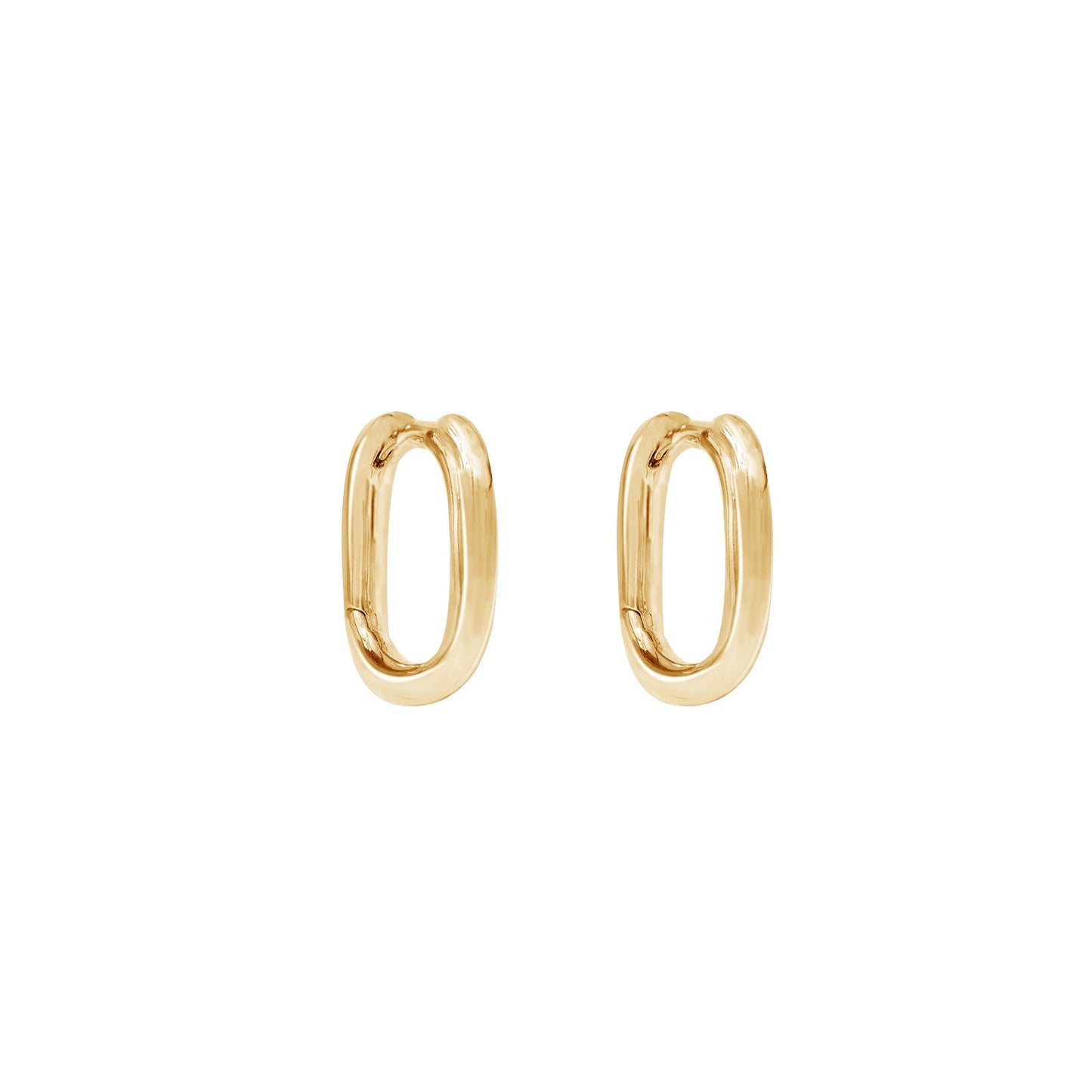 Plain Oval Hoop Earrings