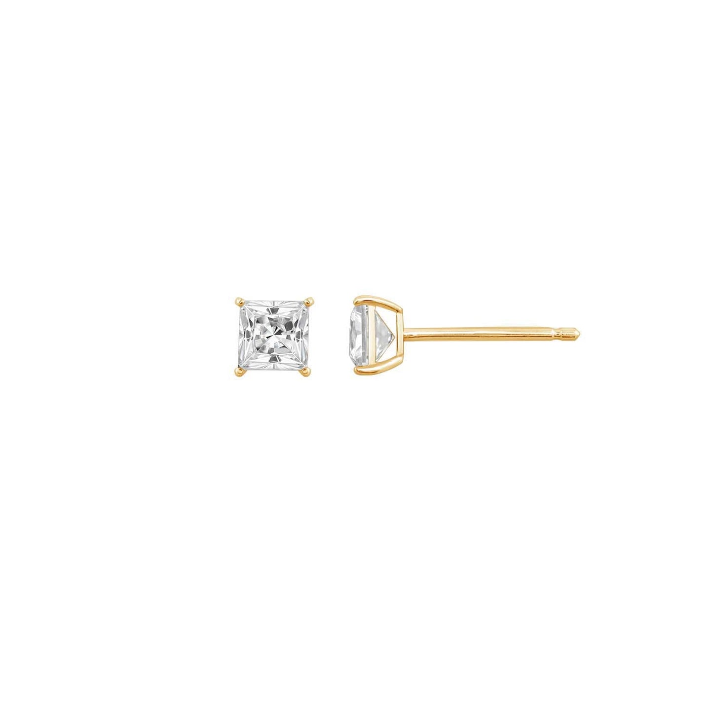 10K Solid Gold Stud Earrings